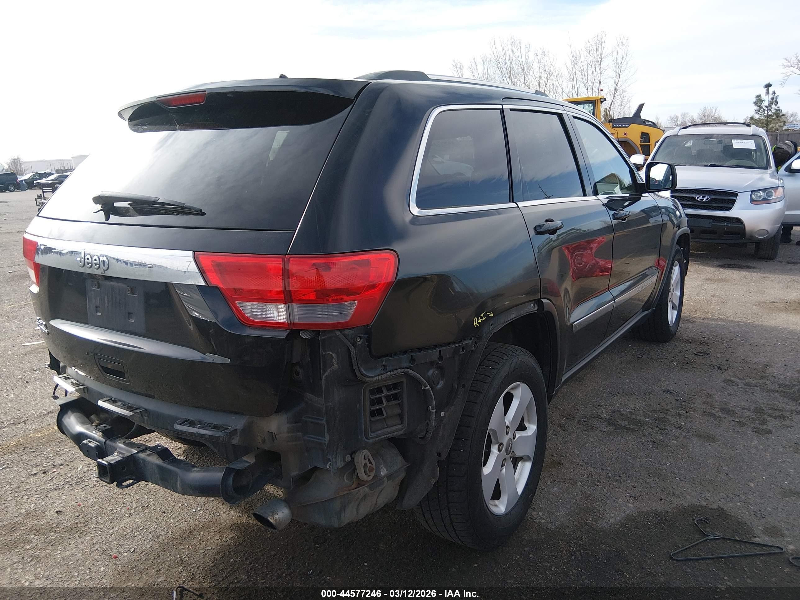 2012 Jeep Grand Cherokee Laredo Black vin: 1C4RJFAT8CC203785