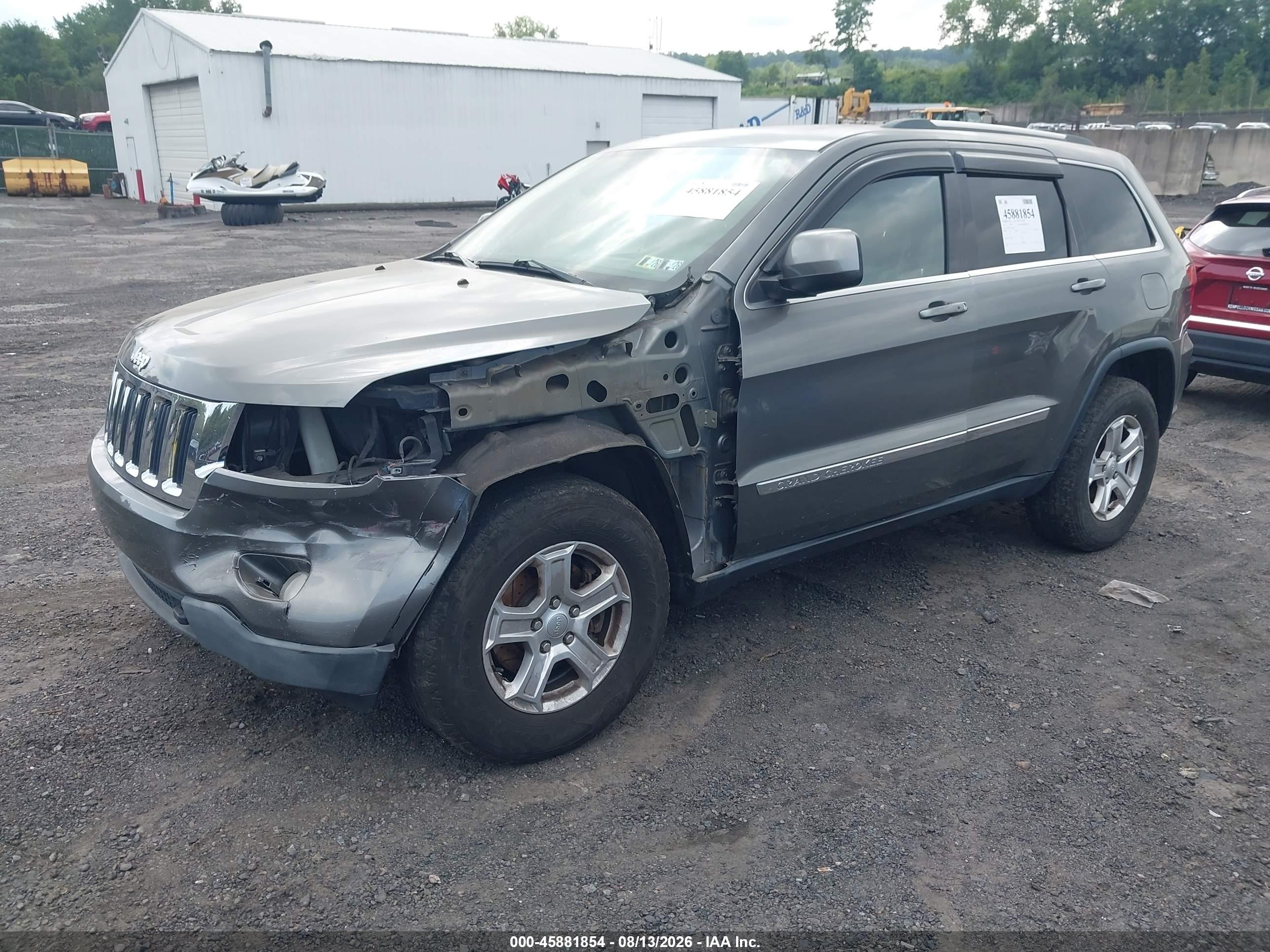 2012 Jeep Grand Cherokee Laredo Gray vin: 1C4RJFAT9CC269858