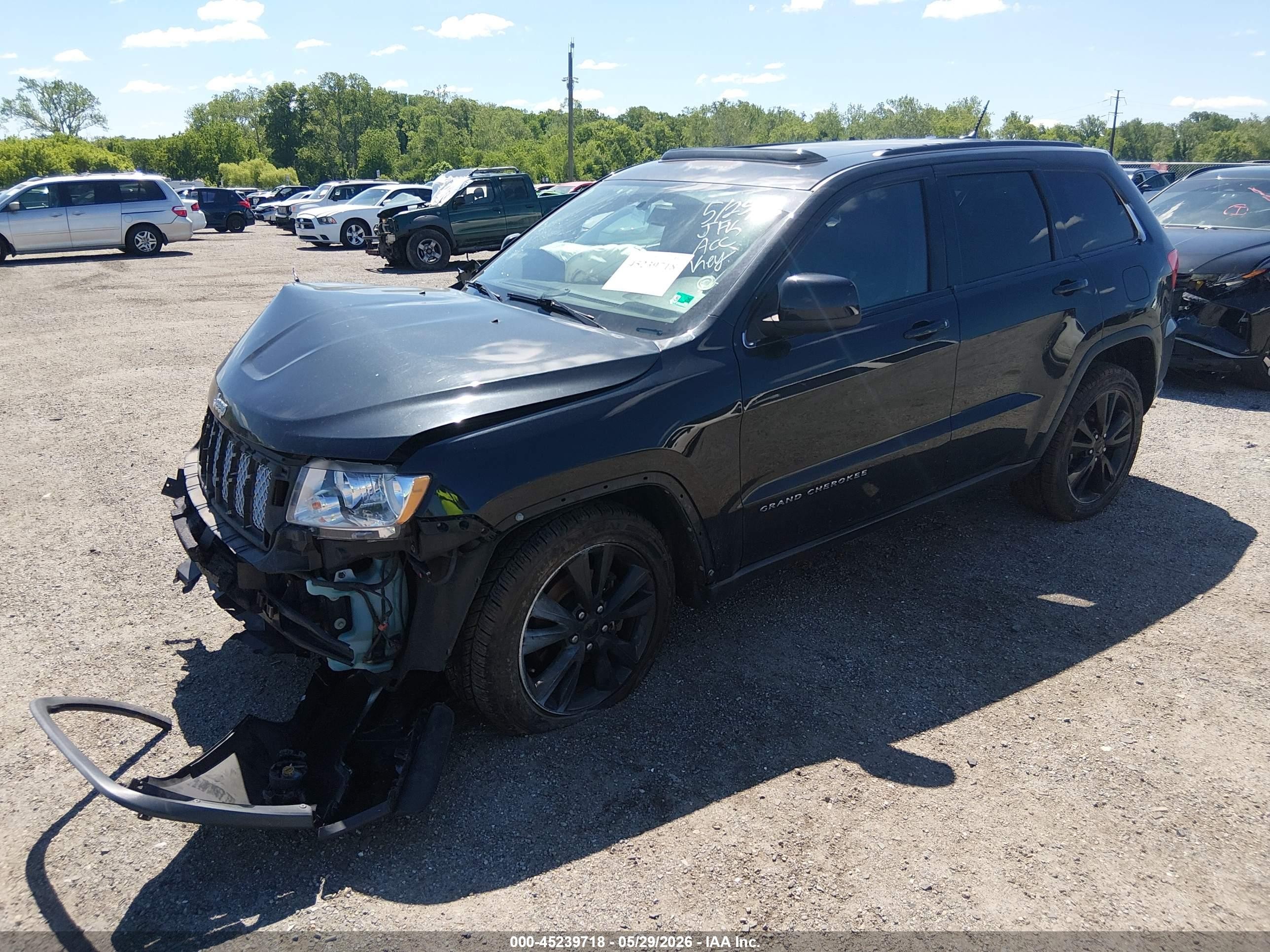 2012 Jeep Grand Cherokee Laredo Black vin: 1C4RJFAT9CC335079