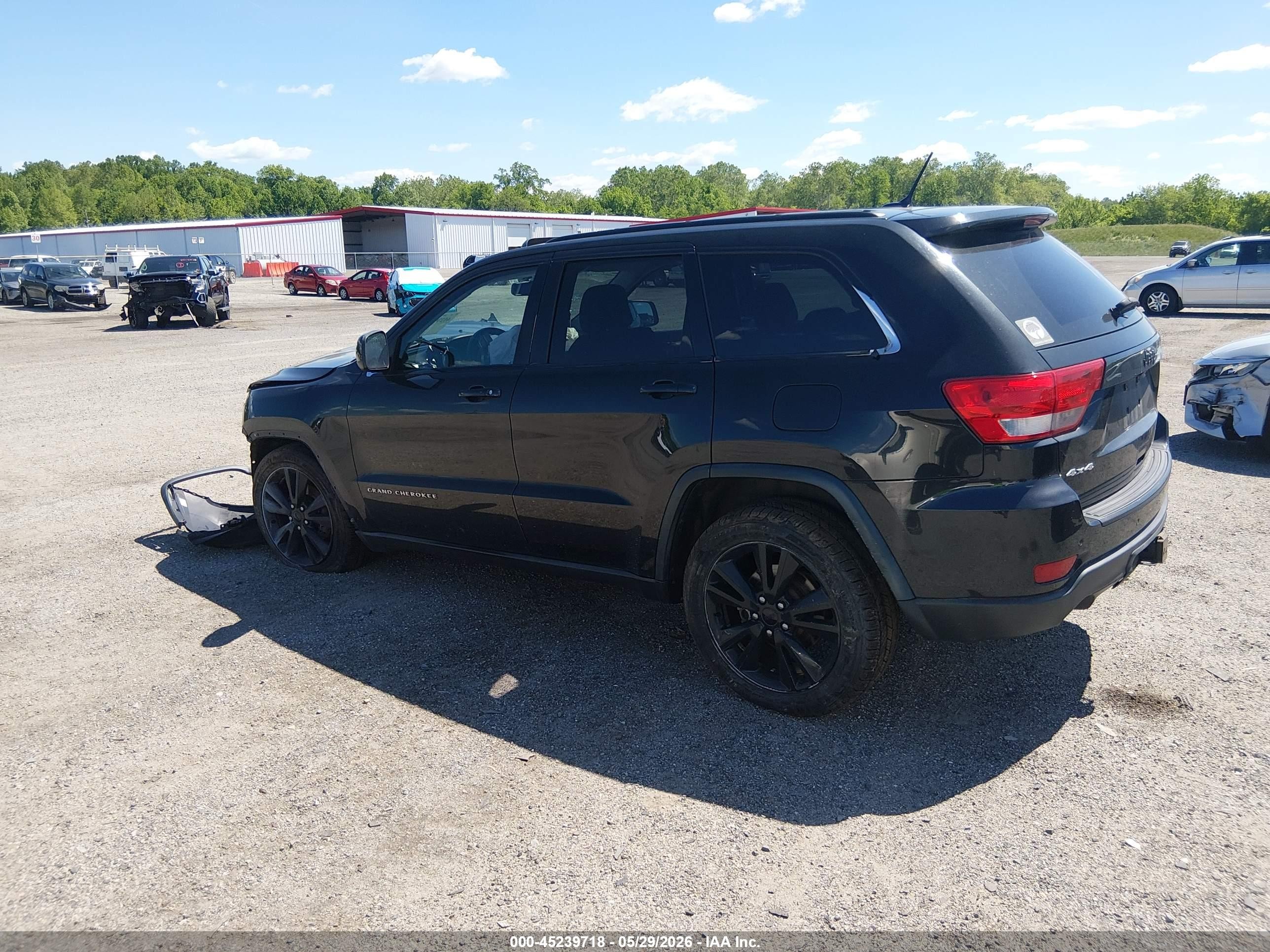 2012 Jeep Grand Cherokee Laredo Black vin: 1C4RJFAT9CC335079