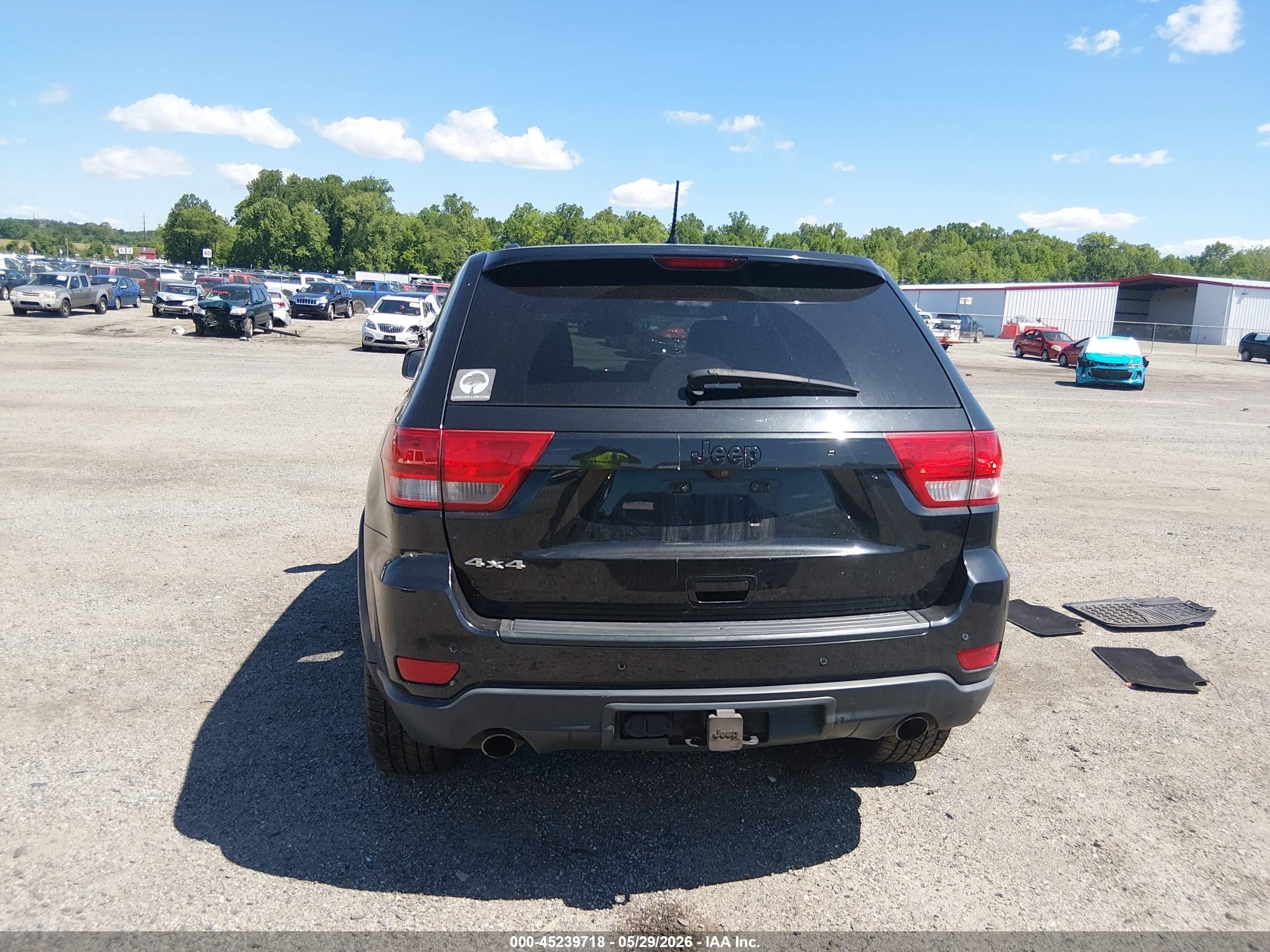 2012 Jeep Grand Cherokee Laredo Black vin: 1C4RJFAT9CC335079