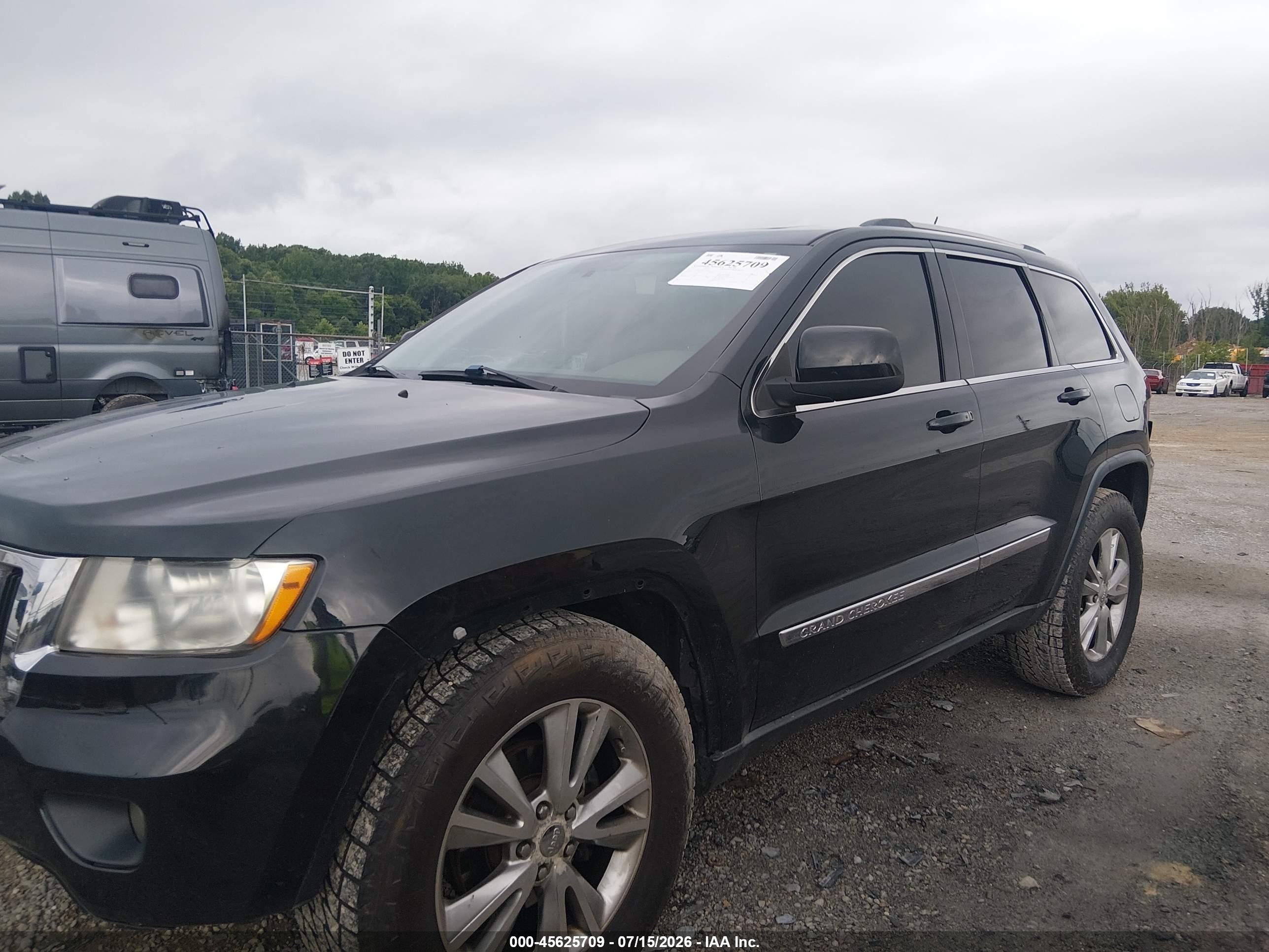 2012 Jeep Grand Cherokee Laredo Black vin: 1C4RJFAT9CC343067