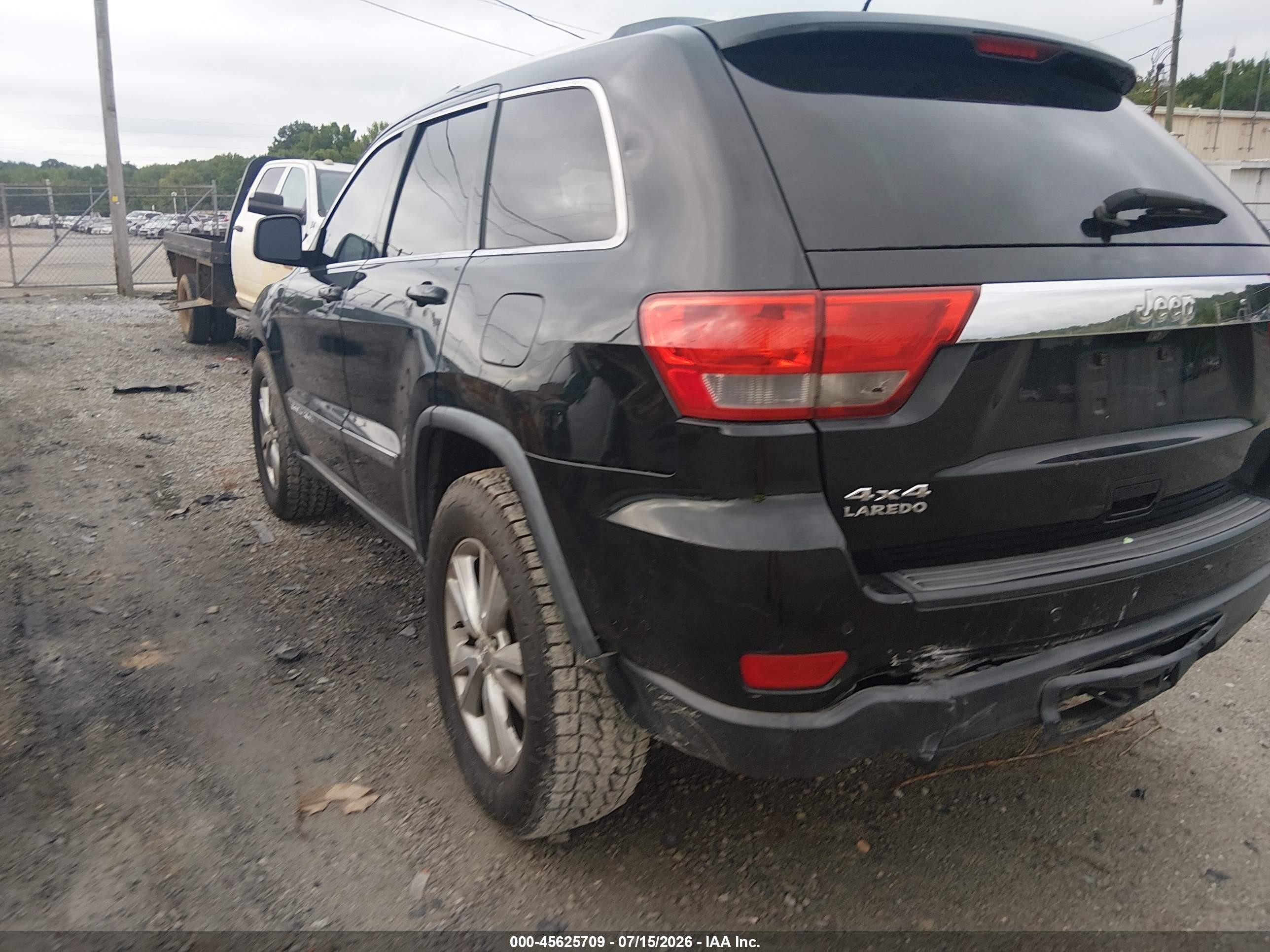 2012 Jeep Grand Cherokee Laredo Black vin: 1C4RJFAT9CC343067