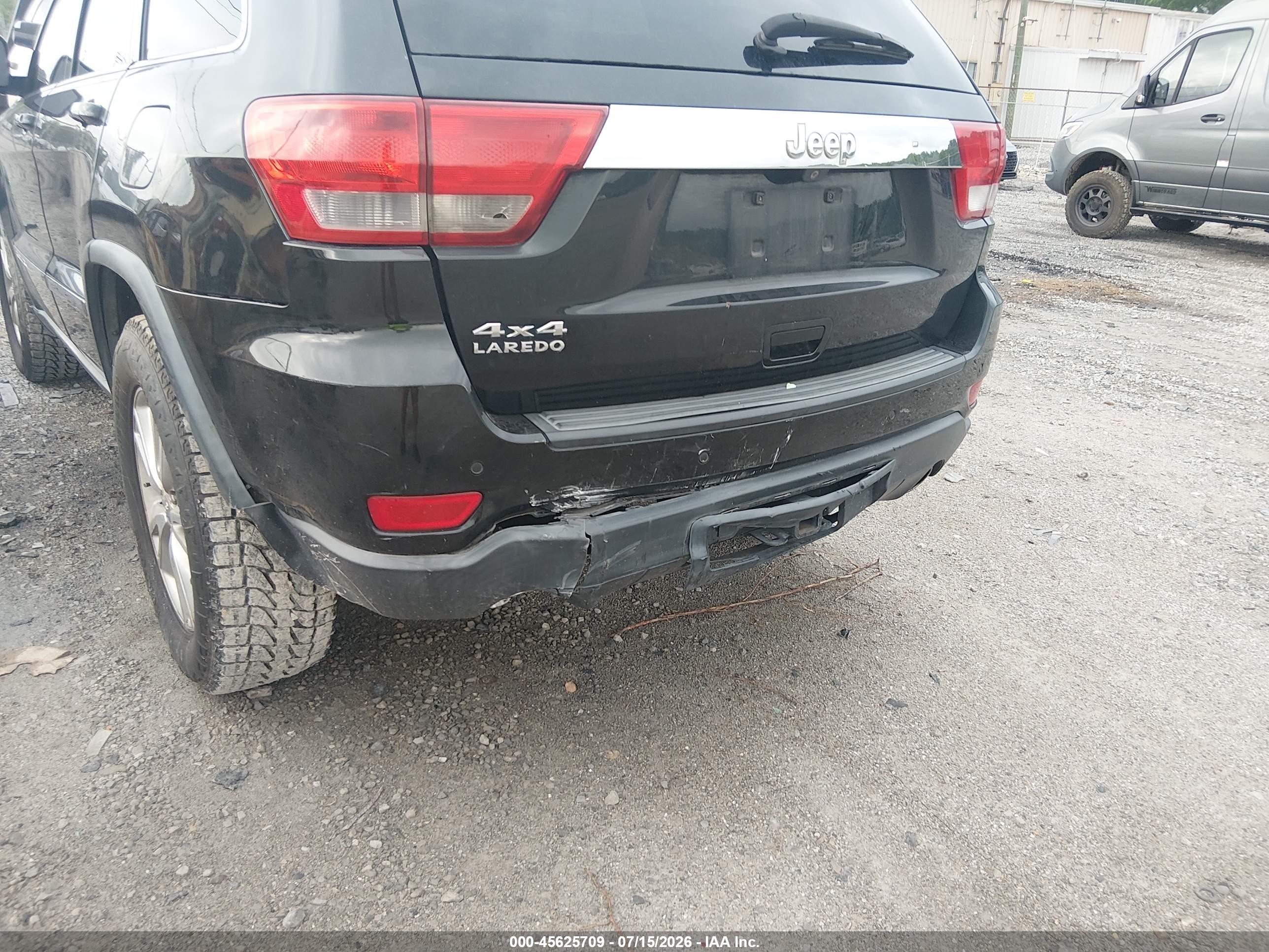 2012 Jeep Grand Cherokee Laredo Black vin: 1C4RJFAT9CC343067
