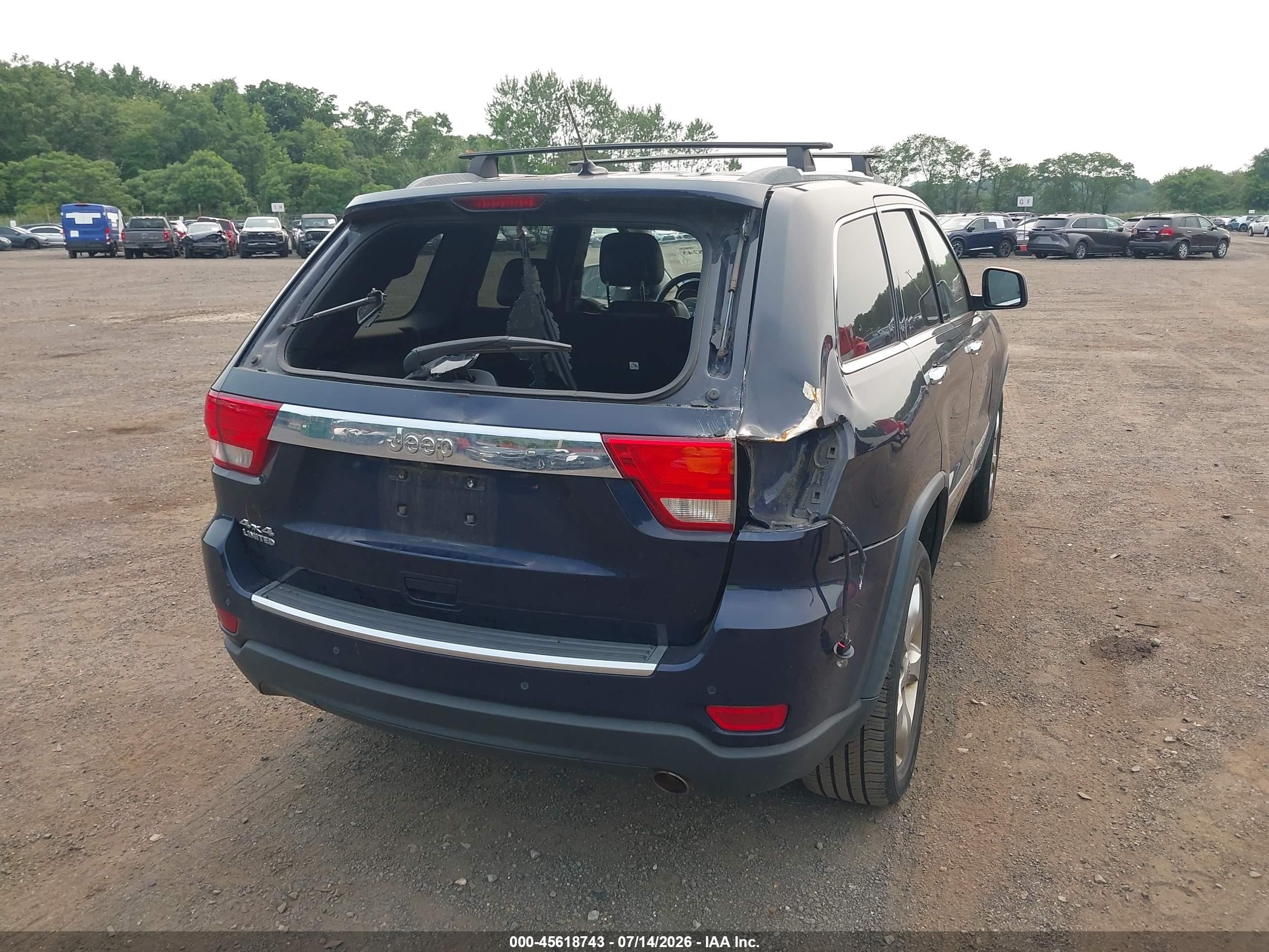2012 Jeep Grand Cherokee Limited Dark Blue vin: 1C4RJFBG0CC254294