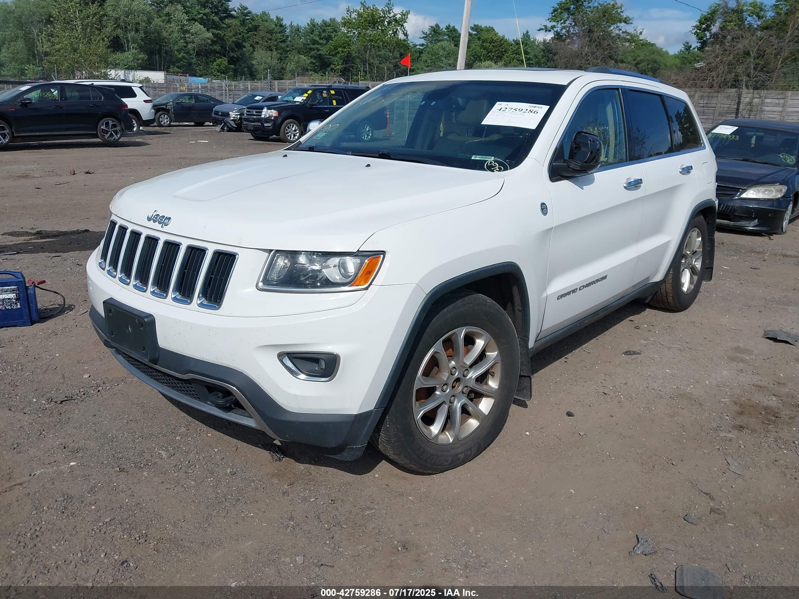 2014 Jeep Grand Cherokee Limited Белый vin: 1C4RJFBG0EC111588