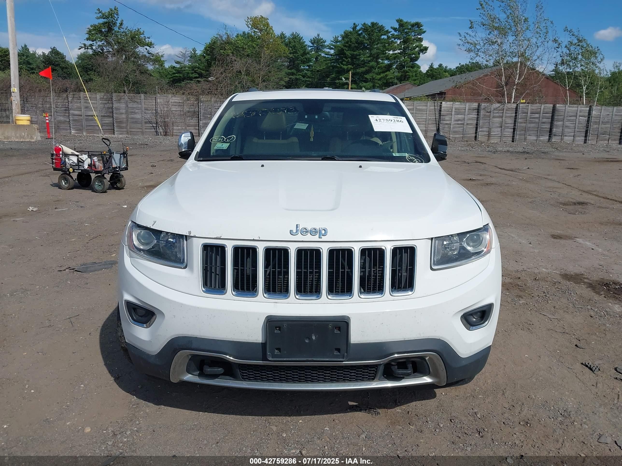 2014 Jeep Grand Cherokee Limited Белый vin: 1C4RJFBG0EC111588
