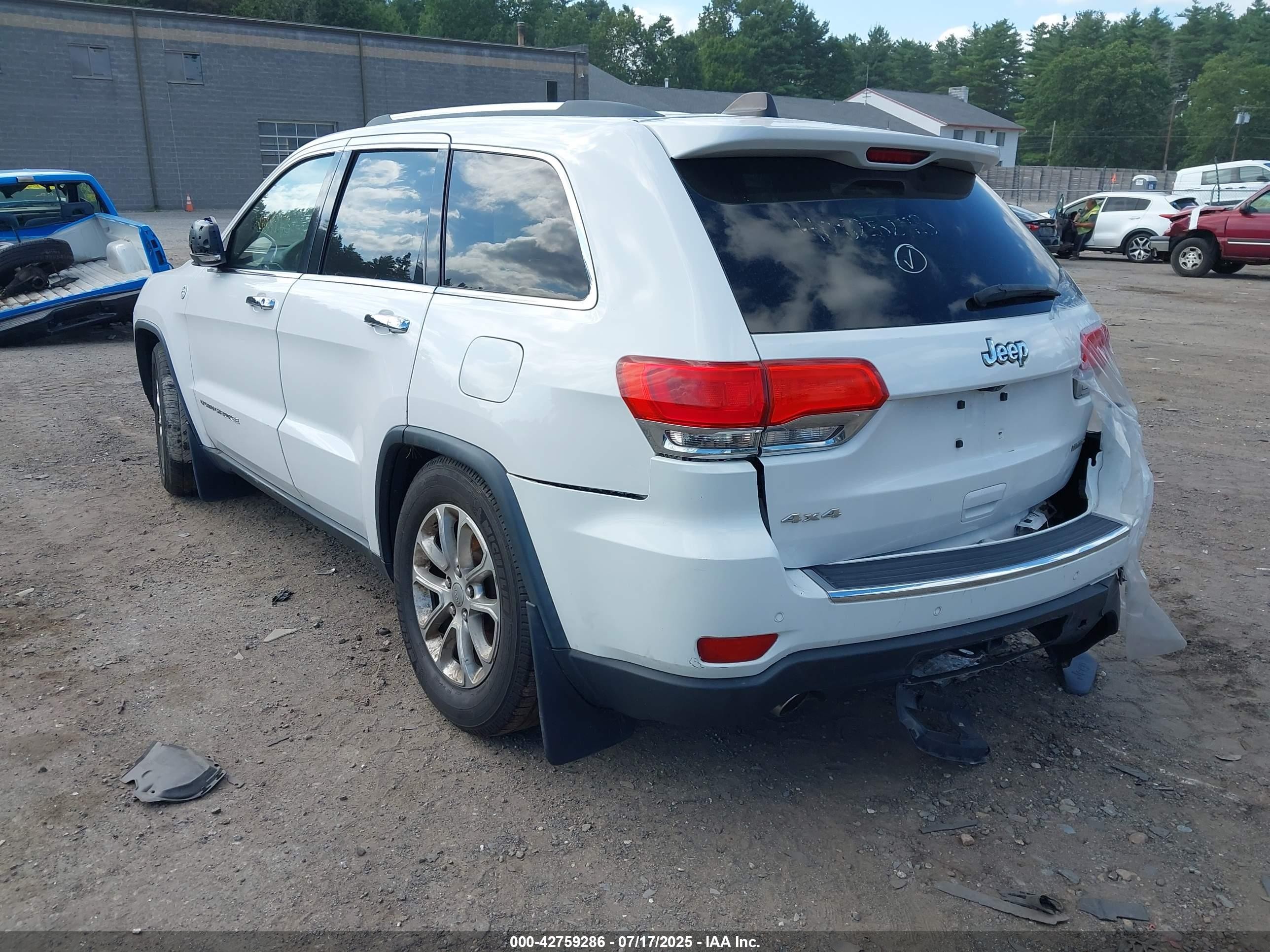 2014 Jeep Grand Cherokee Limited Белый vin: 1C4RJFBG0EC111588