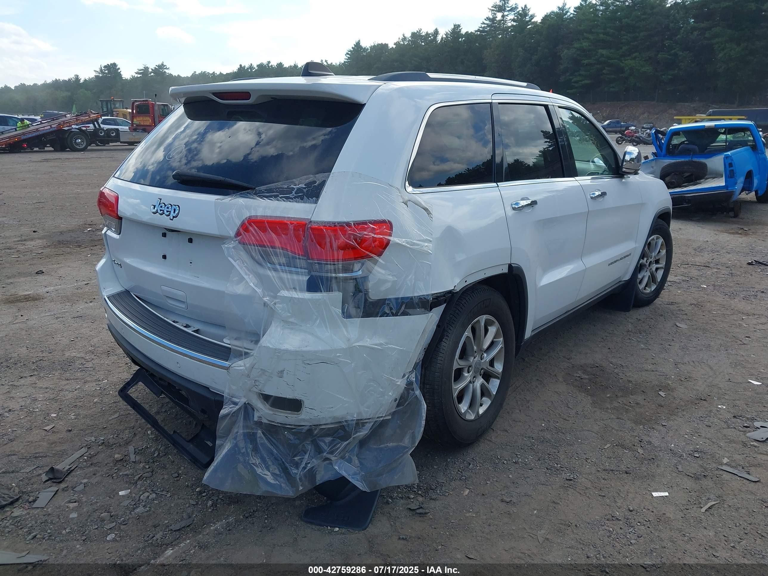 2014 Jeep Grand Cherokee Limited Белый vin: 1C4RJFBG0EC111588