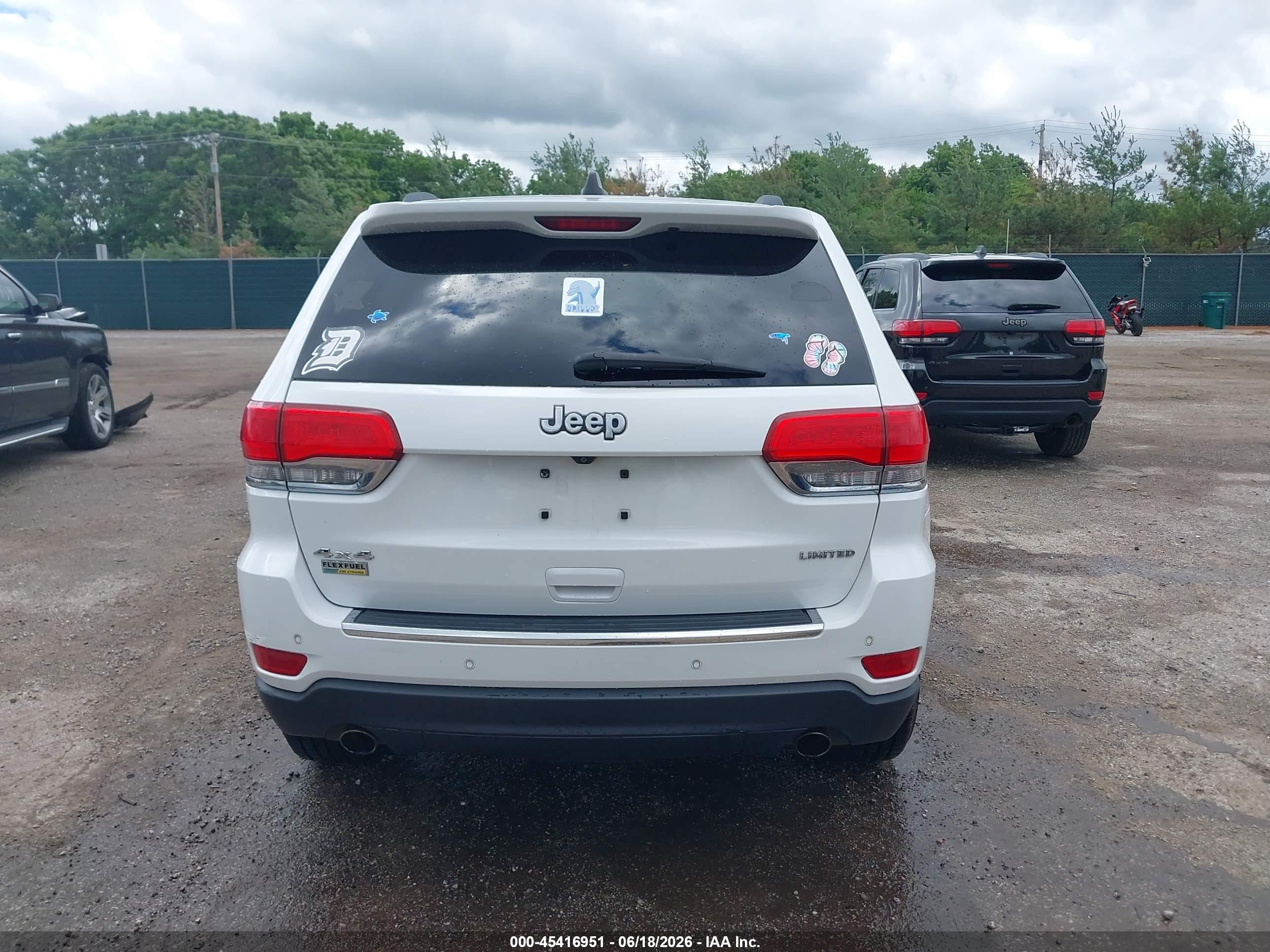 2014 Jeep Grand Cherokee Limited White vin: 1C4RJFBG0EC153548
