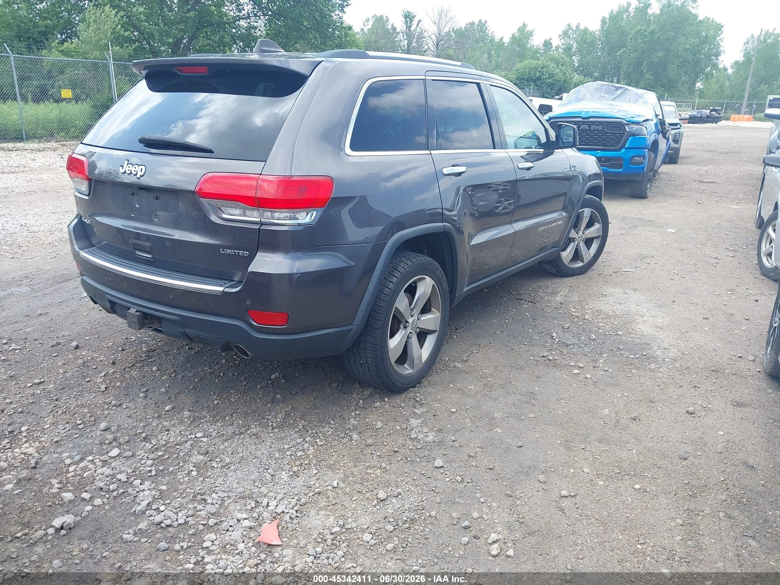 2014 Jeep Grand Cherokee Limited Gray vin: 1C4RJFBG0EC174576