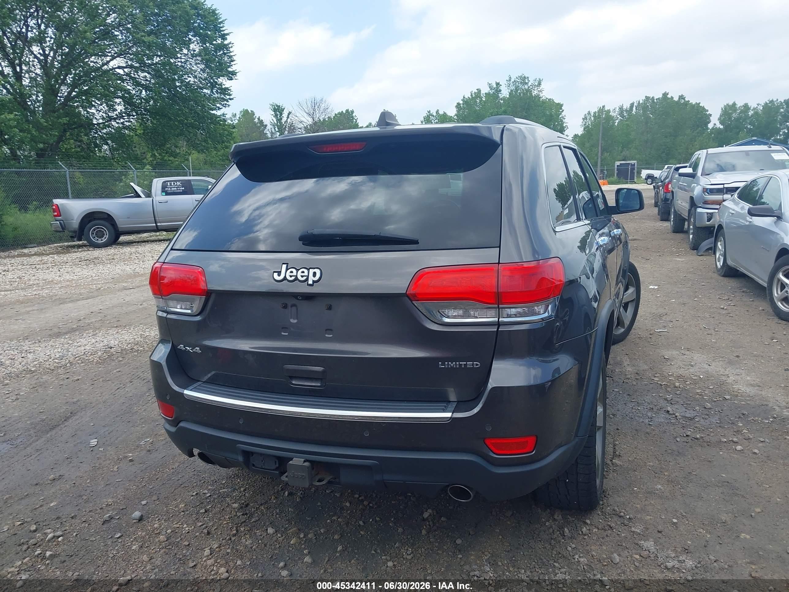 2014 Jeep Grand Cherokee Limited Gray vin: 1C4RJFBG0EC174576