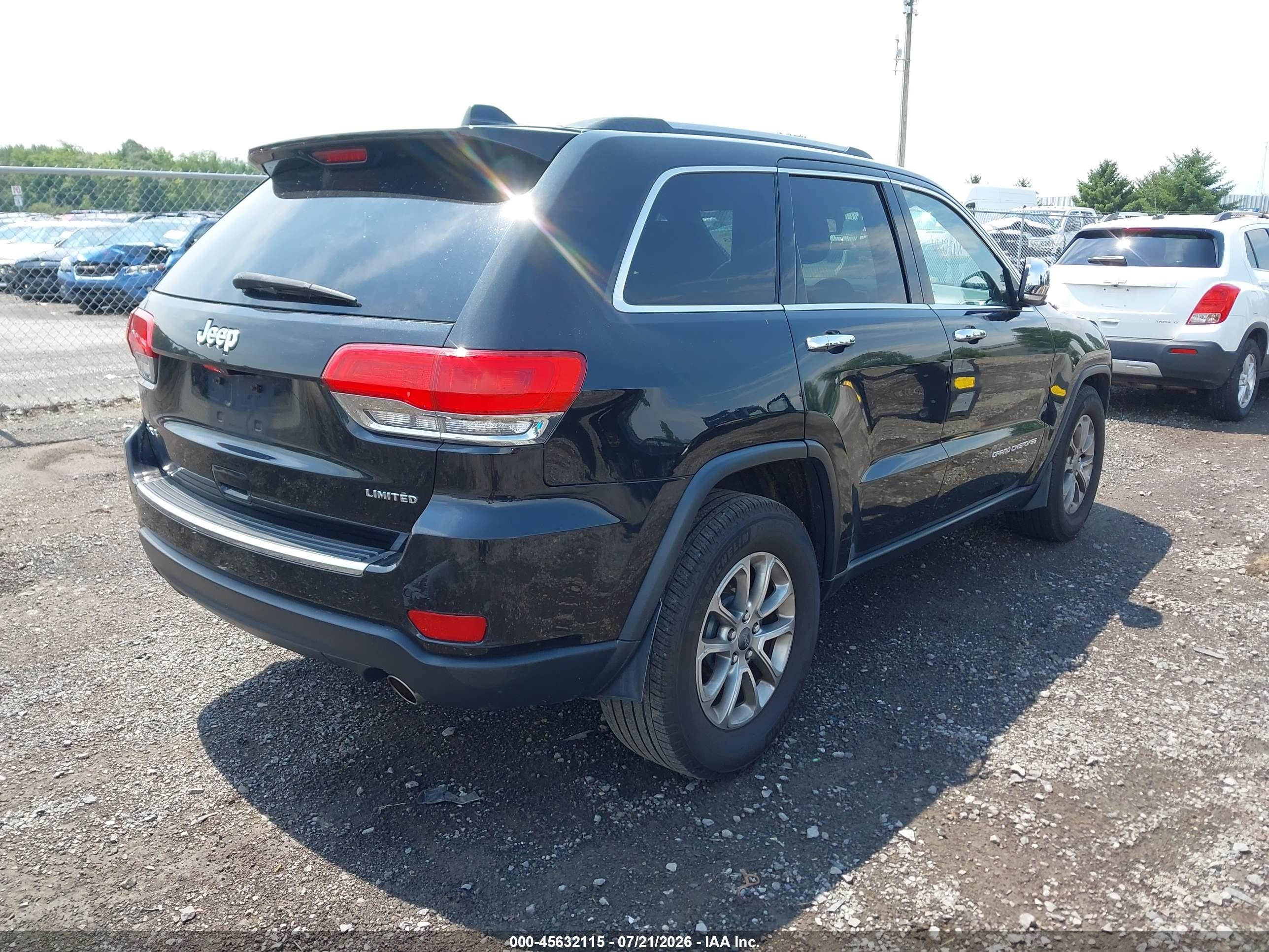 2014 Jeep Grand Cherokee Limited Black vin: 1C4RJFBG0EC220262