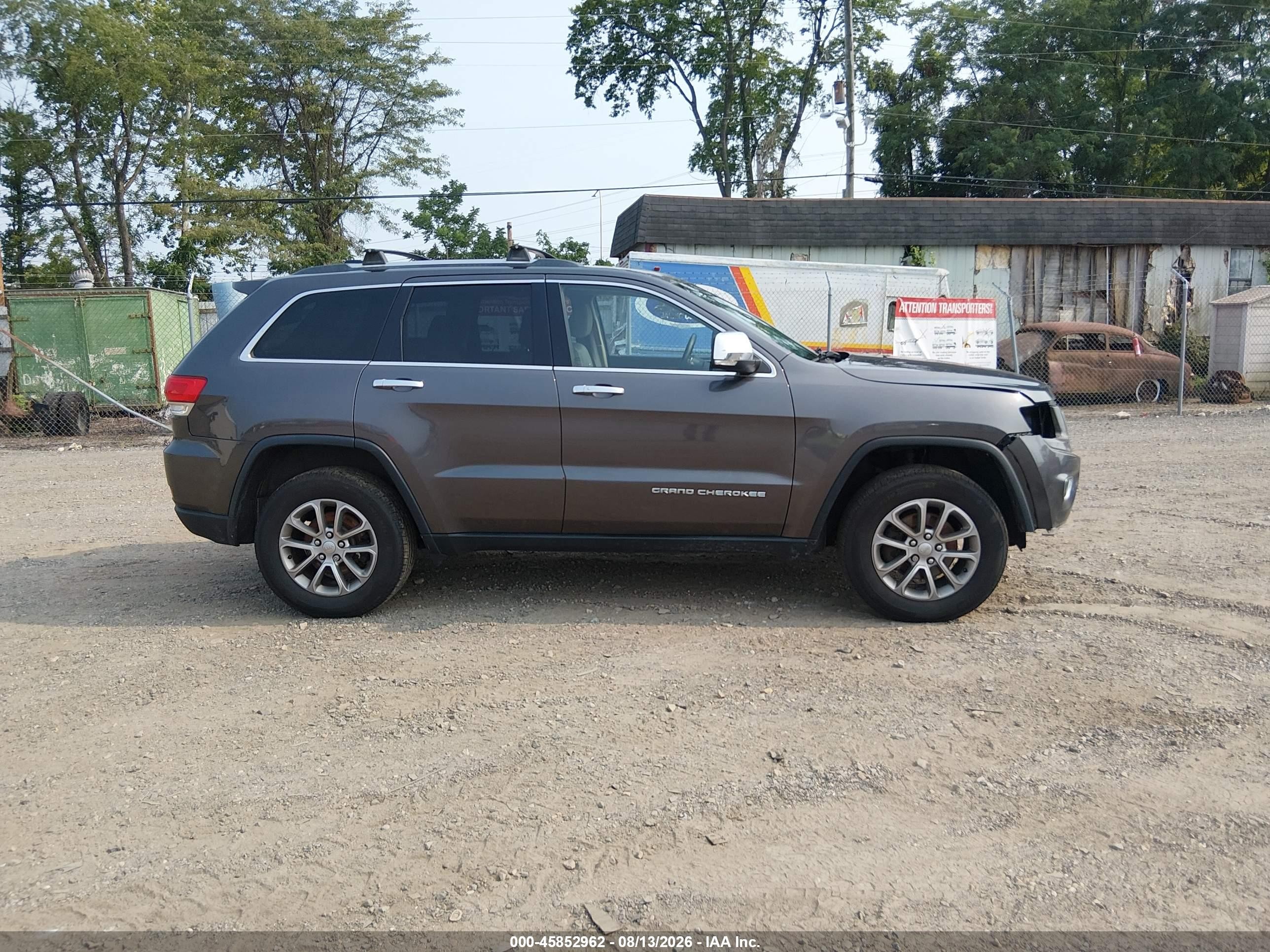 2014 Jeep Grand Cherokee Limited Gray vin: 1C4RJFBG0EC232041