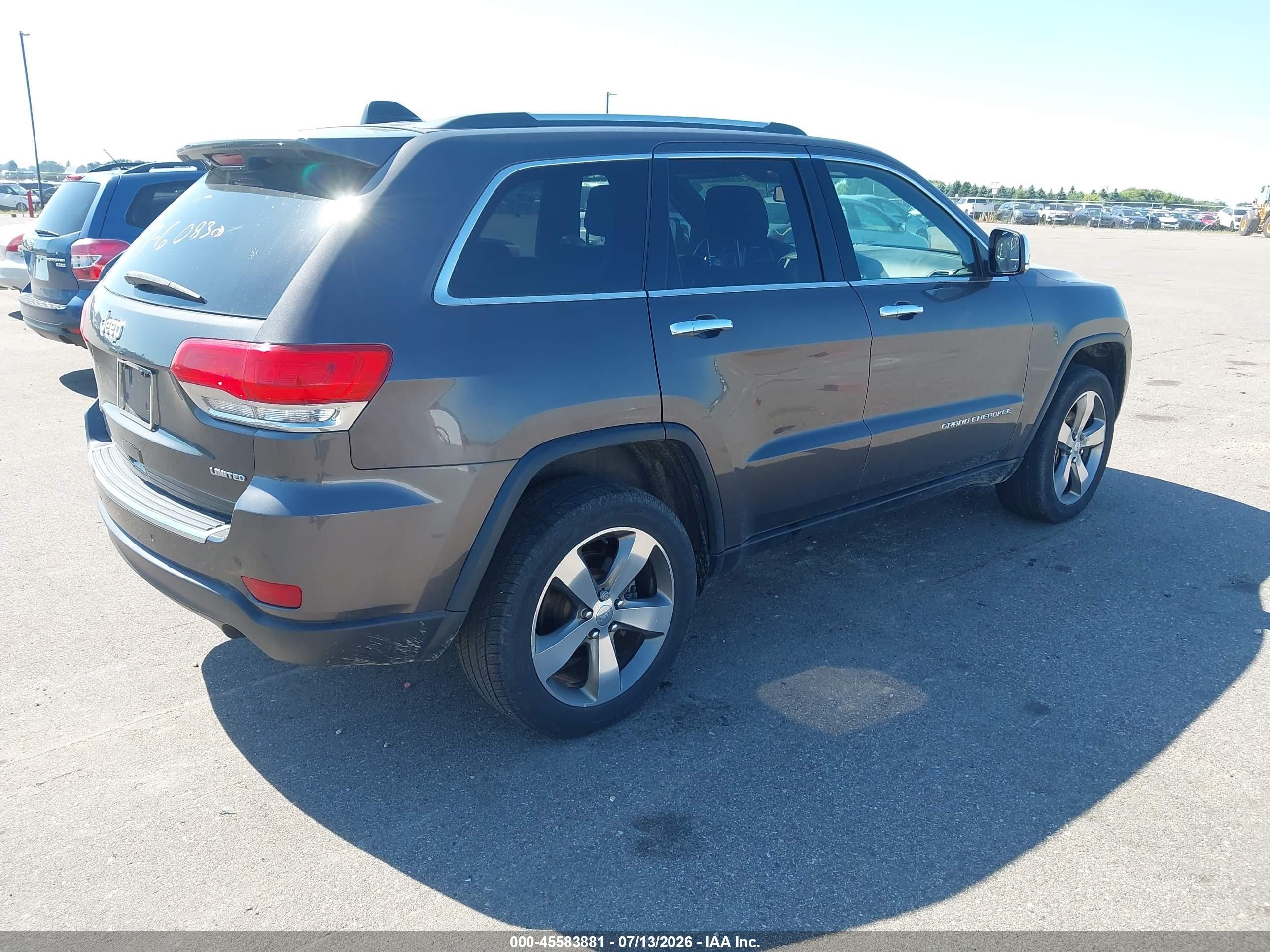 2014 Jeep Grand Cherokee Limited Gray vin: 1C4RJFBG0EC246439