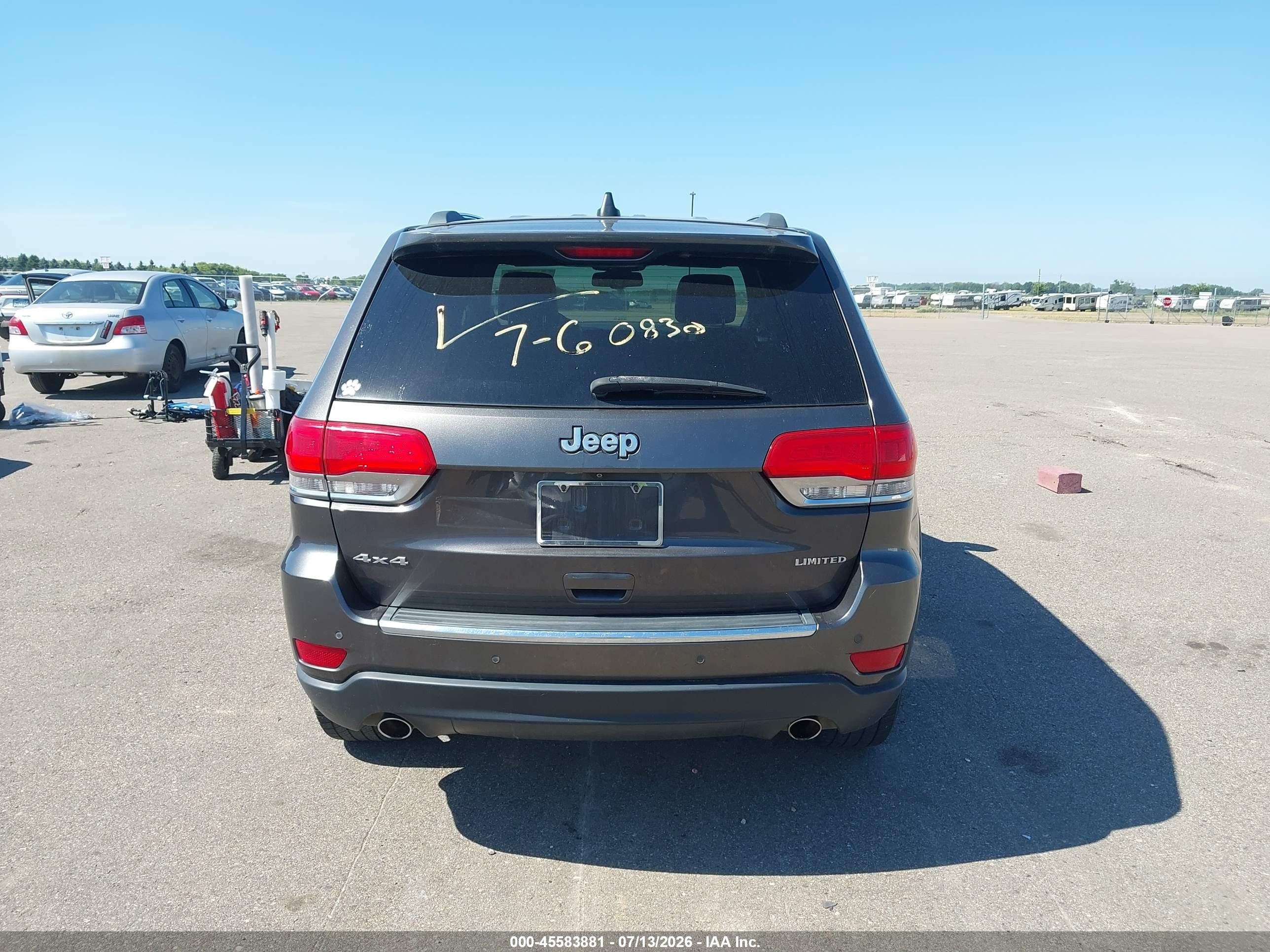 2014 Jeep Grand Cherokee Limited Gray vin: 1C4RJFBG0EC246439