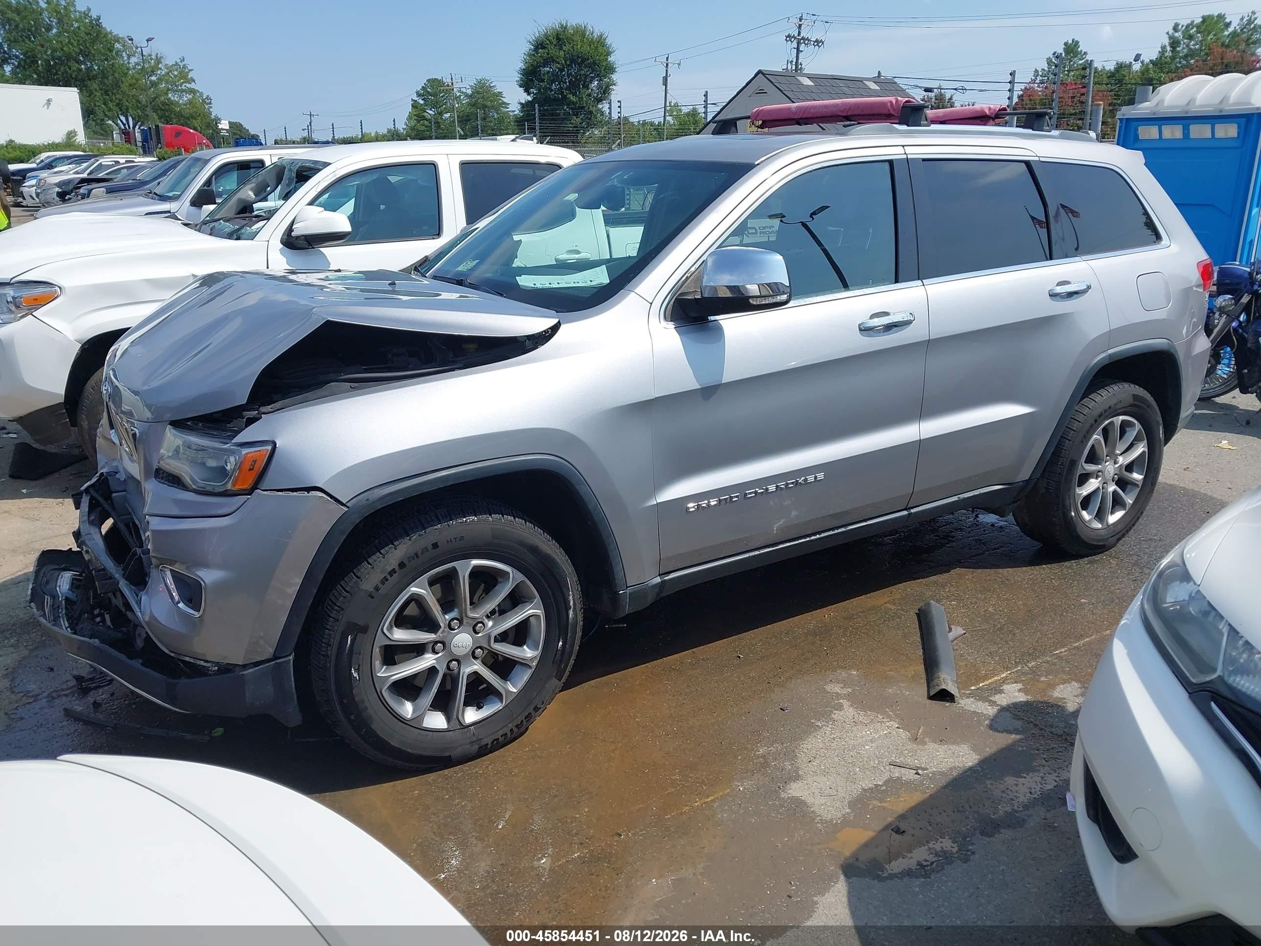 2014 Jeep Grand Cherokee Limited Silver vin: 1C4RJFBG0EC288058