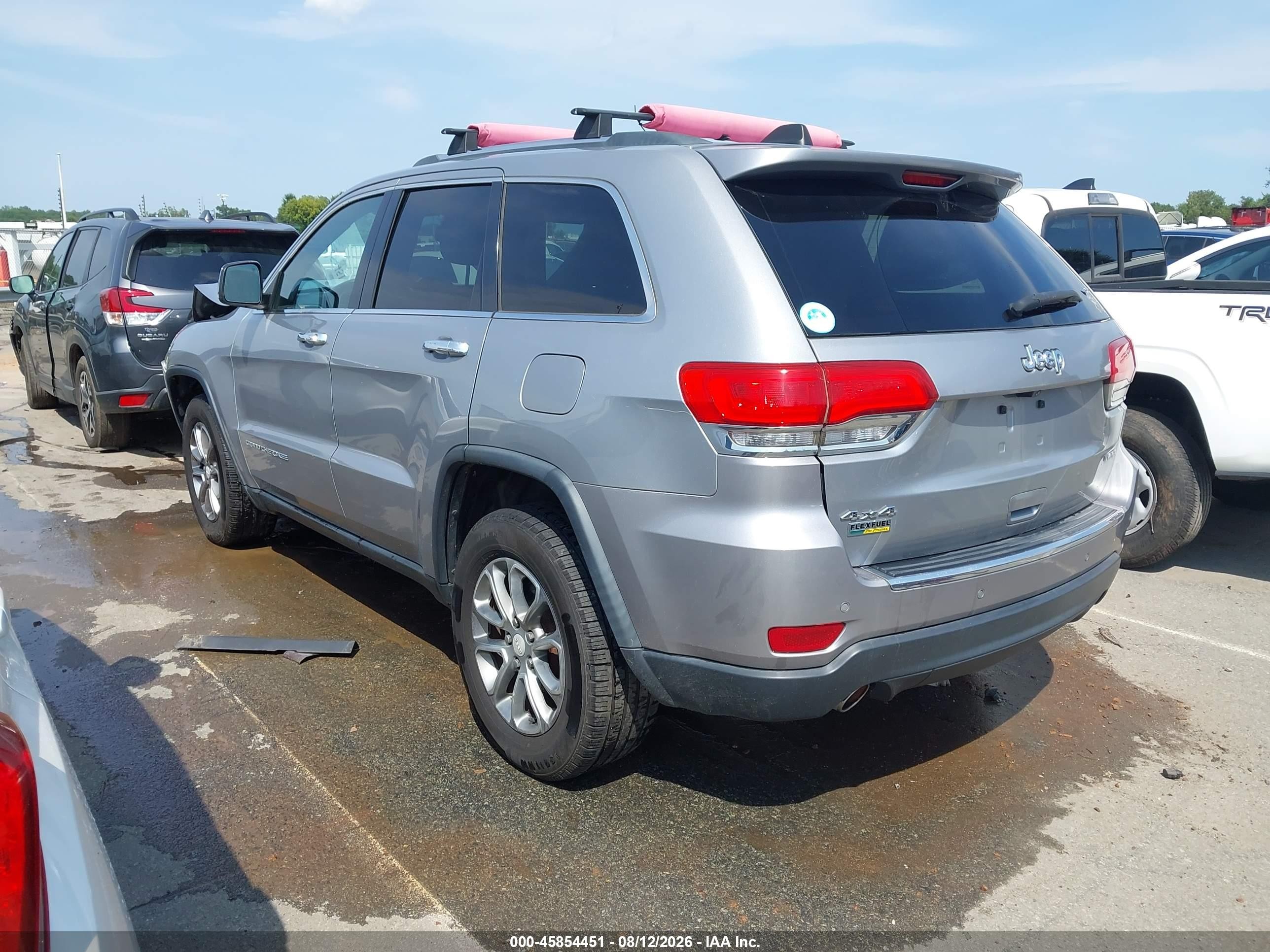 2014 Jeep Grand Cherokee Limited Silver vin: 1C4RJFBG0EC288058