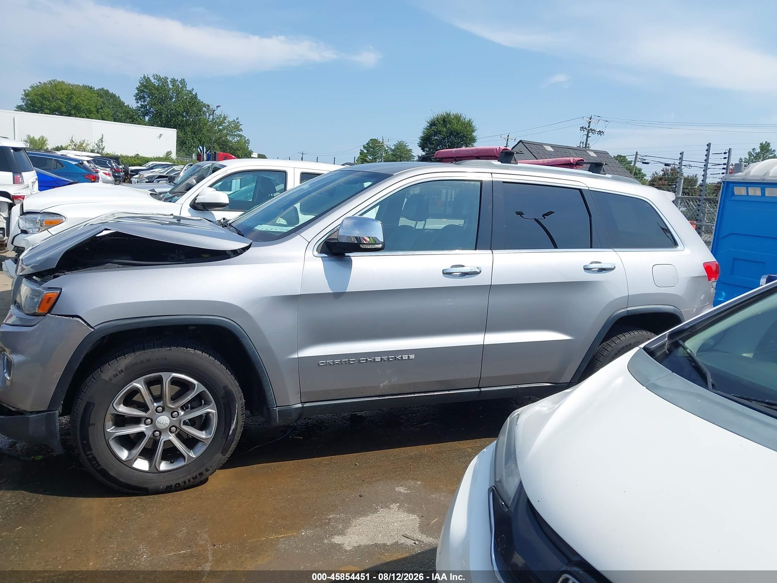 2014 Jeep Grand Cherokee Limited Silver vin: 1C4RJFBG0EC288058