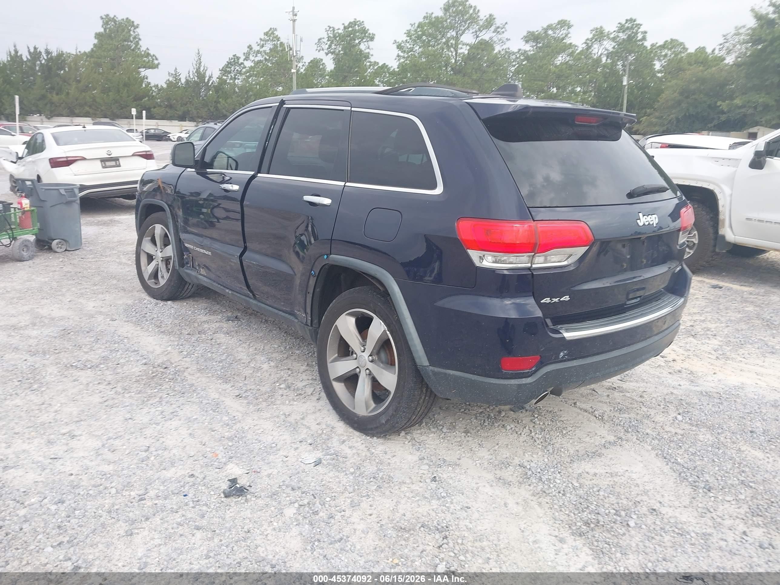 2014 Jeep Grand Cherokee Limited Blue vin: 1C4RJFBG0EC334844