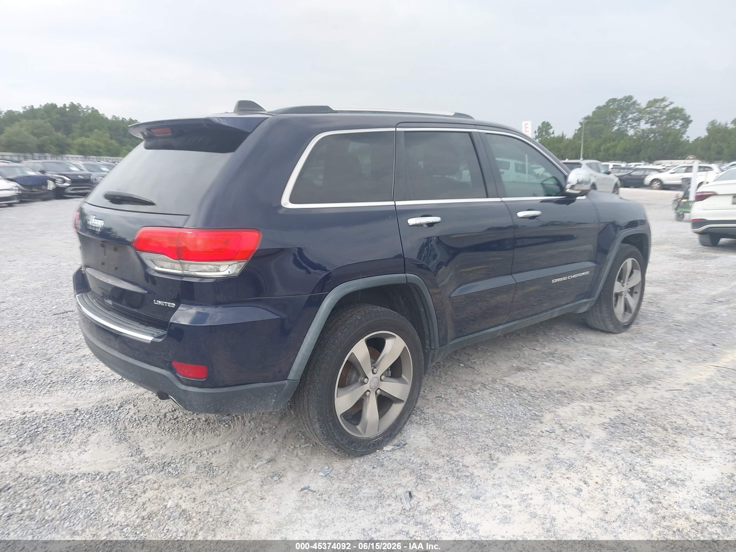 2014 Jeep Grand Cherokee Limited Blue vin: 1C4RJFBG0EC334844