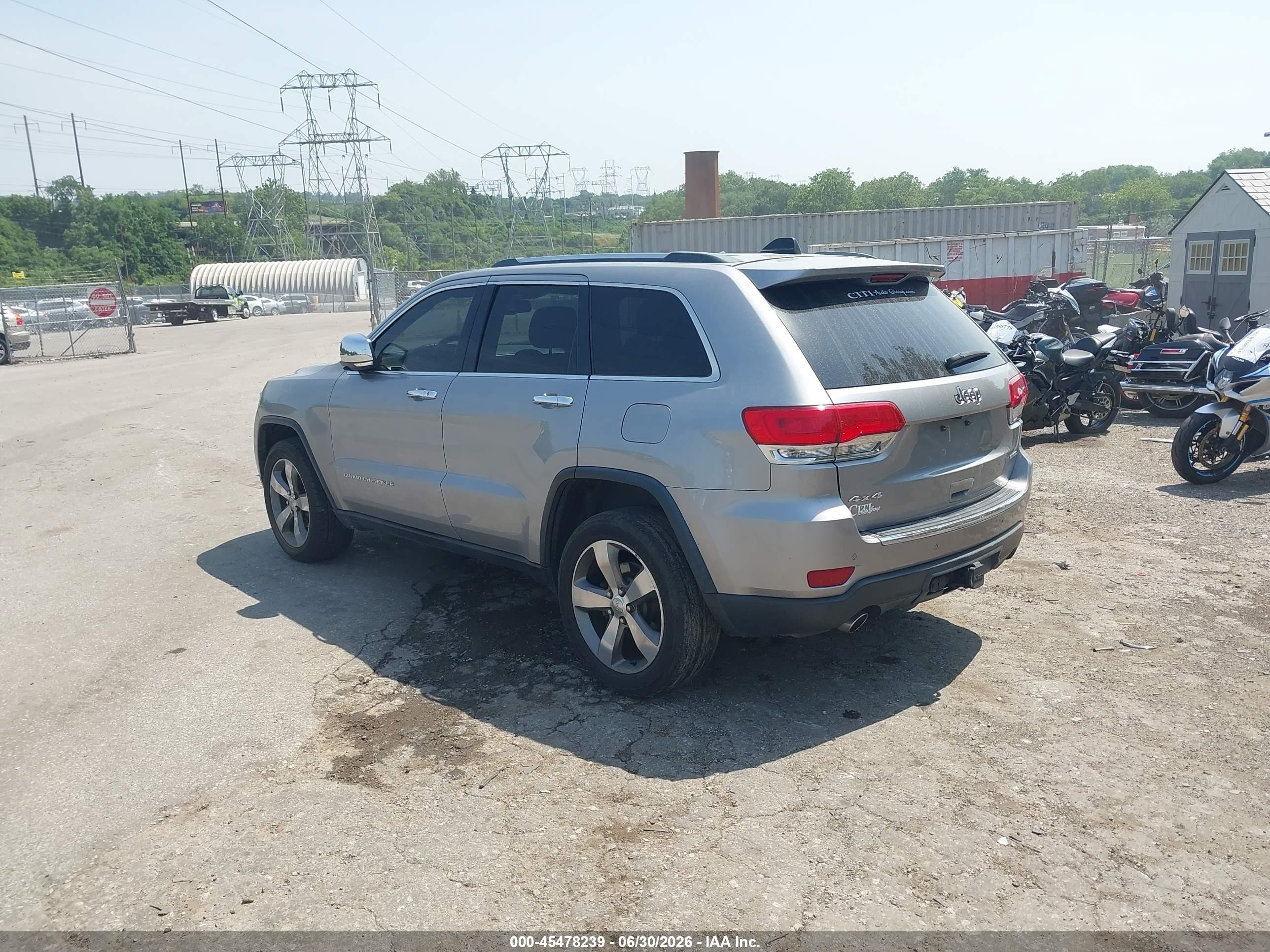 2014 Jeep Grand Cherokee Limited Gray vin: 1C4RJFBG0EC363986