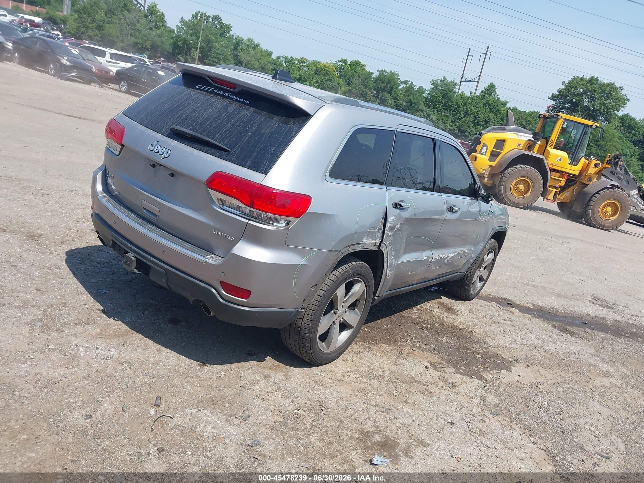 2014 Jeep Grand Cherokee Limited Gray vin: 1C4RJFBG0EC363986