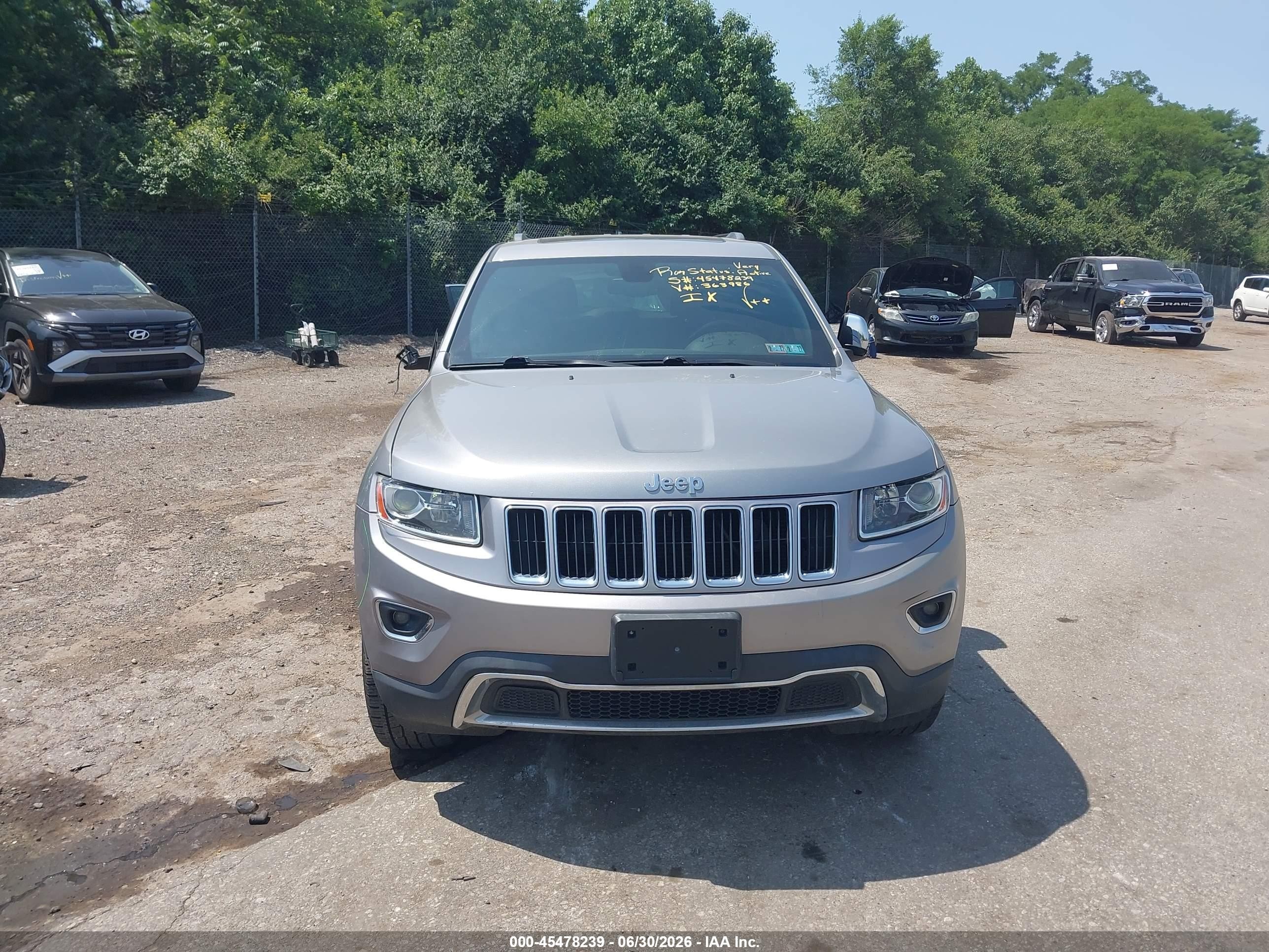2014 Jeep Grand Cherokee Limited Gray vin: 1C4RJFBG0EC363986