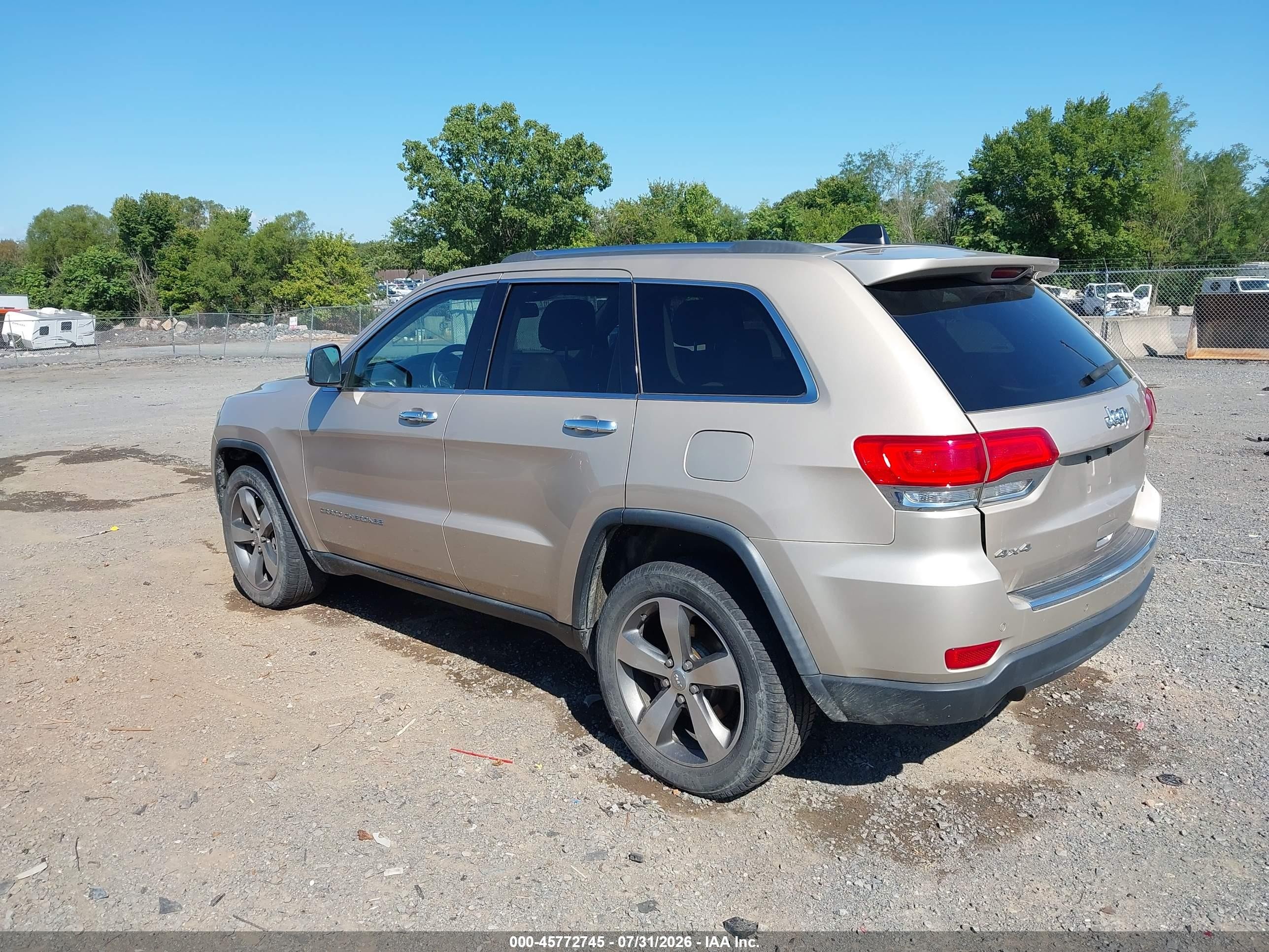 2014 Jeep Grand Cherokee Limited Gold vin: 1C4RJFBG0EC365852