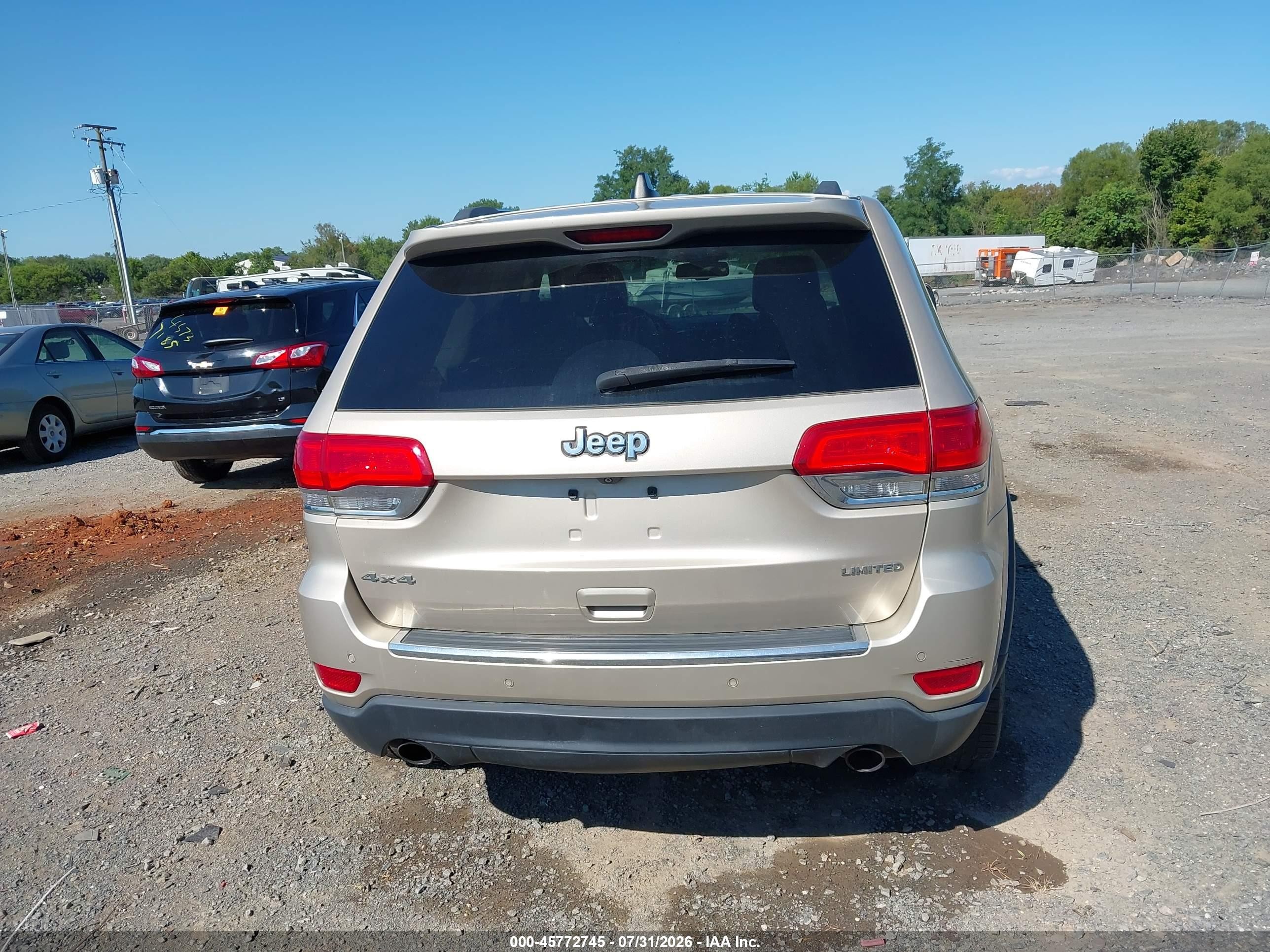 2014 Jeep Grand Cherokee Limited Gold vin: 1C4RJFBG0EC365852