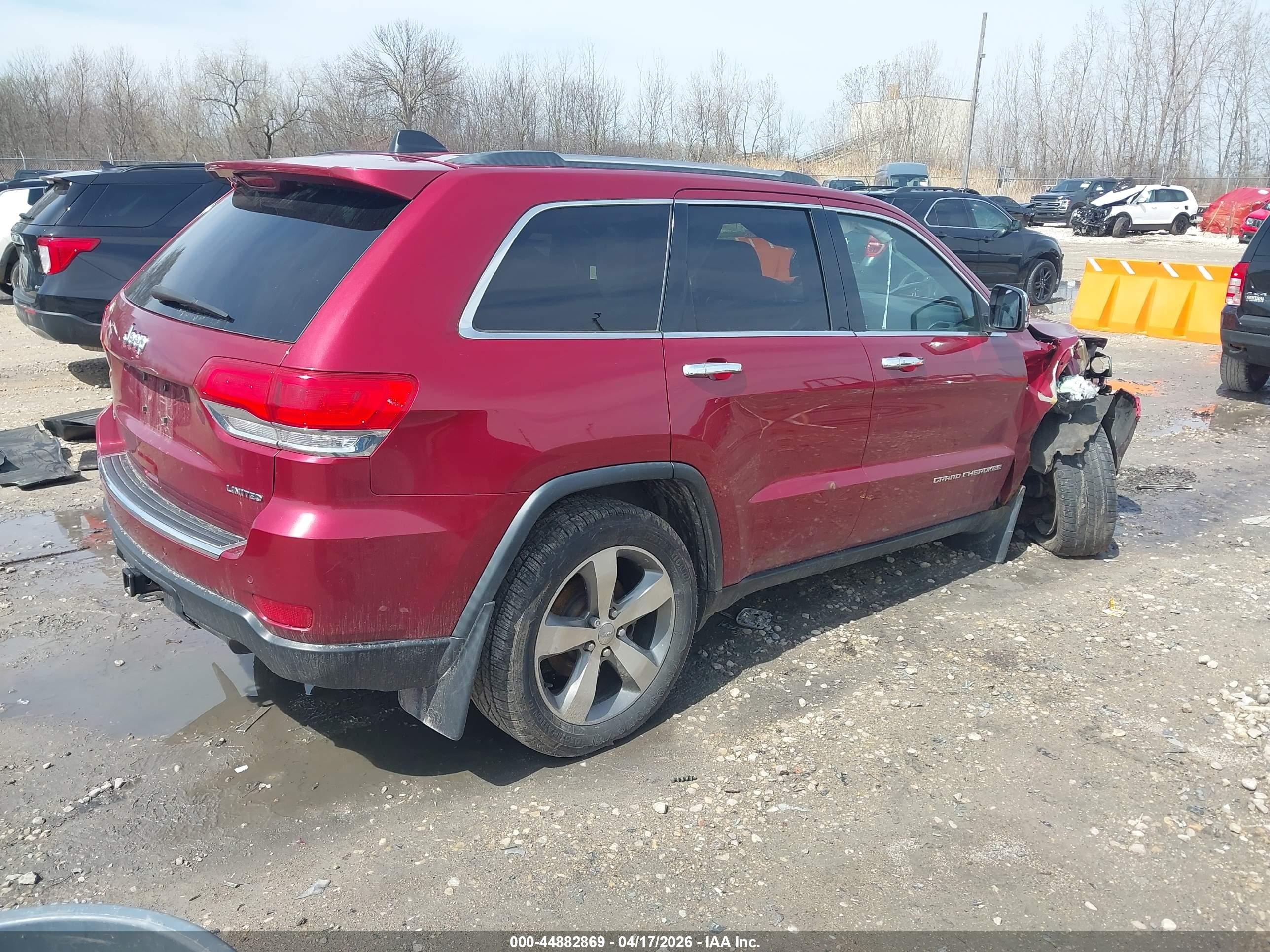 2014 Jeep Grand Cherokee Limited Бордовый vin: 1C4RJFBG0EC440484
