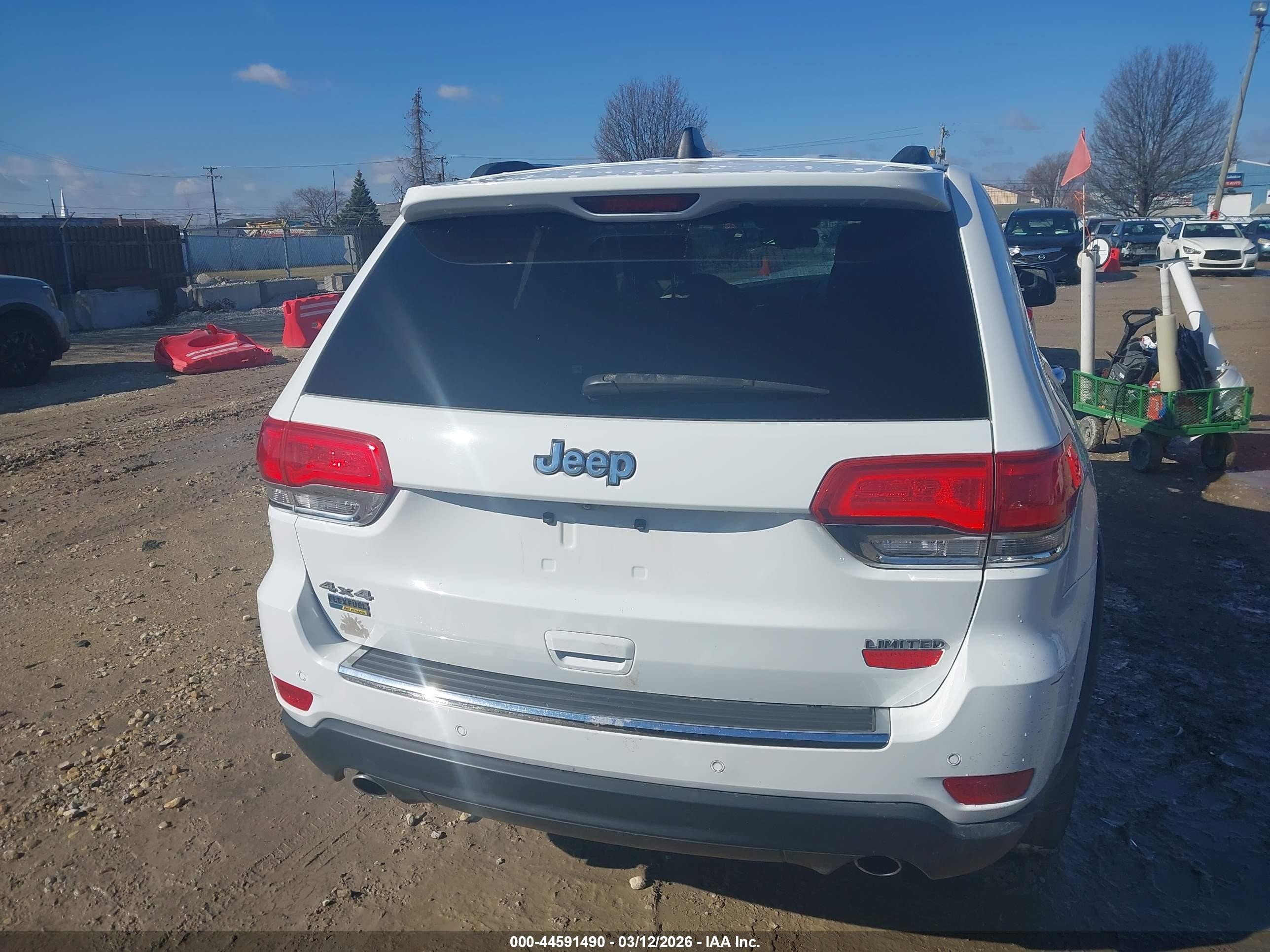 2014 Jeep Grand Cherokee Limited White vin: 1C4RJFBG0EC453221