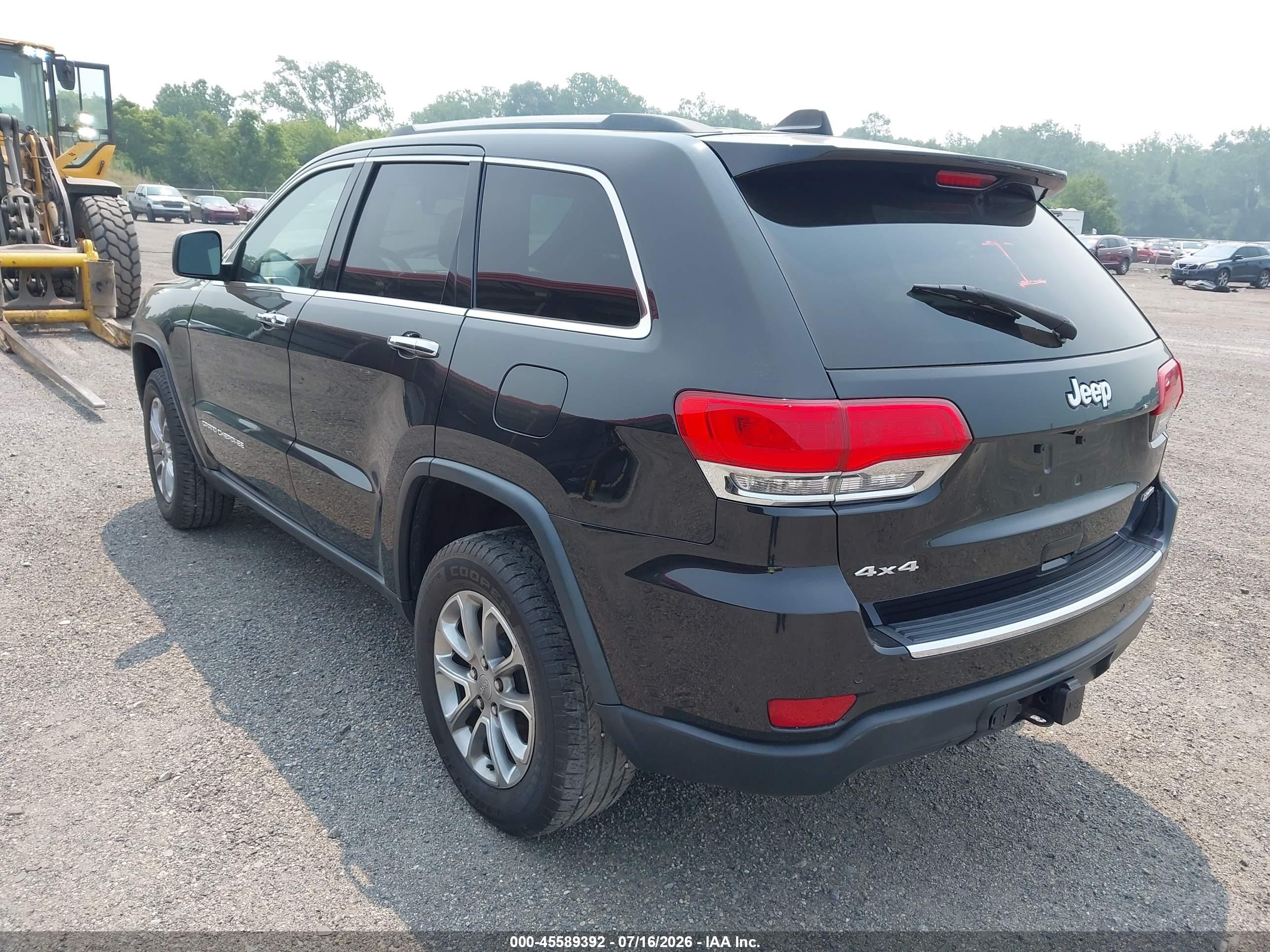 2015 Jeep Grand Cherokee Limited Black vin: 1C4RJFBG0FC150375