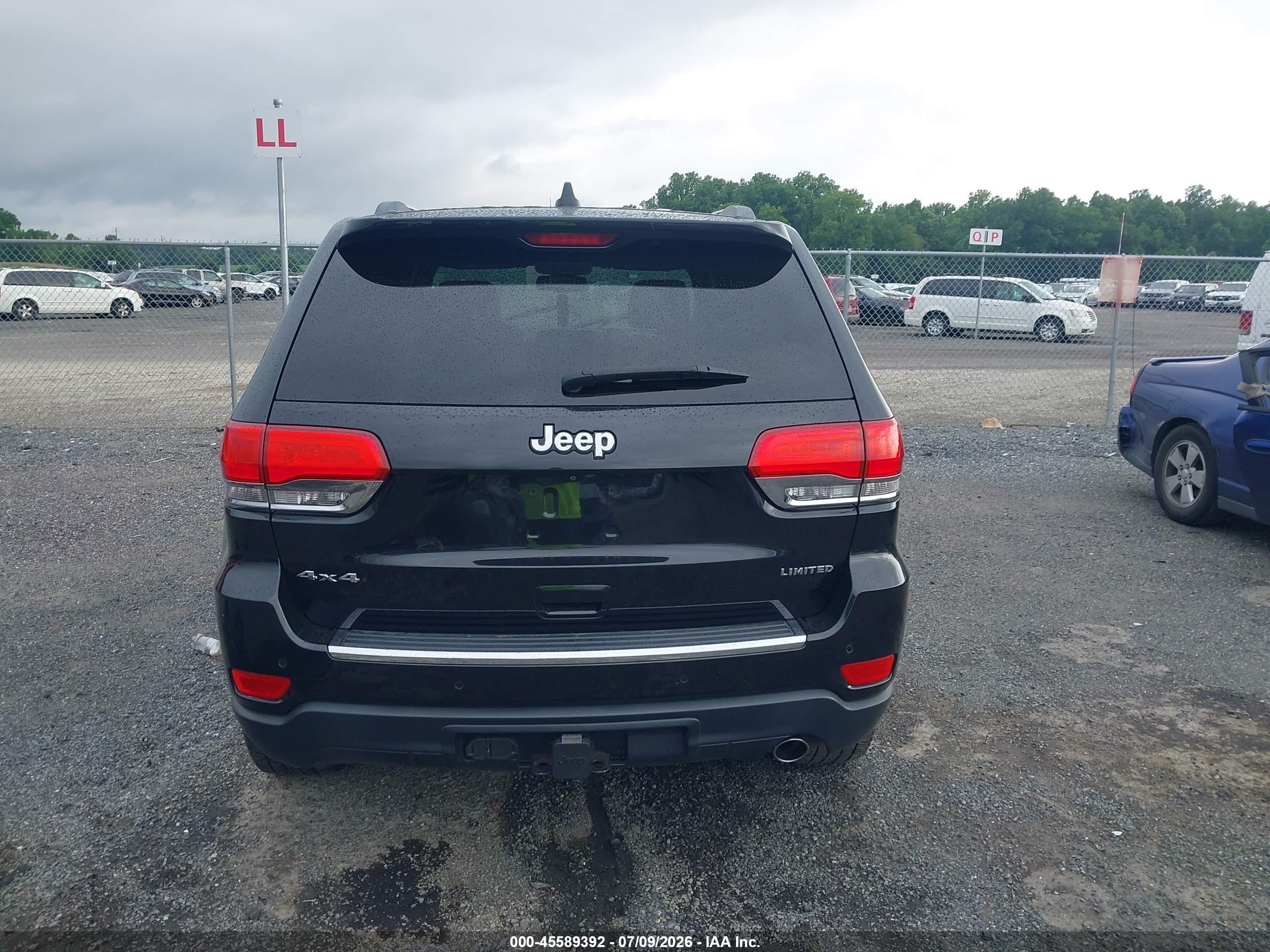 2015 Jeep Grand Cherokee Limited Black vin: 1C4RJFBG0FC150375