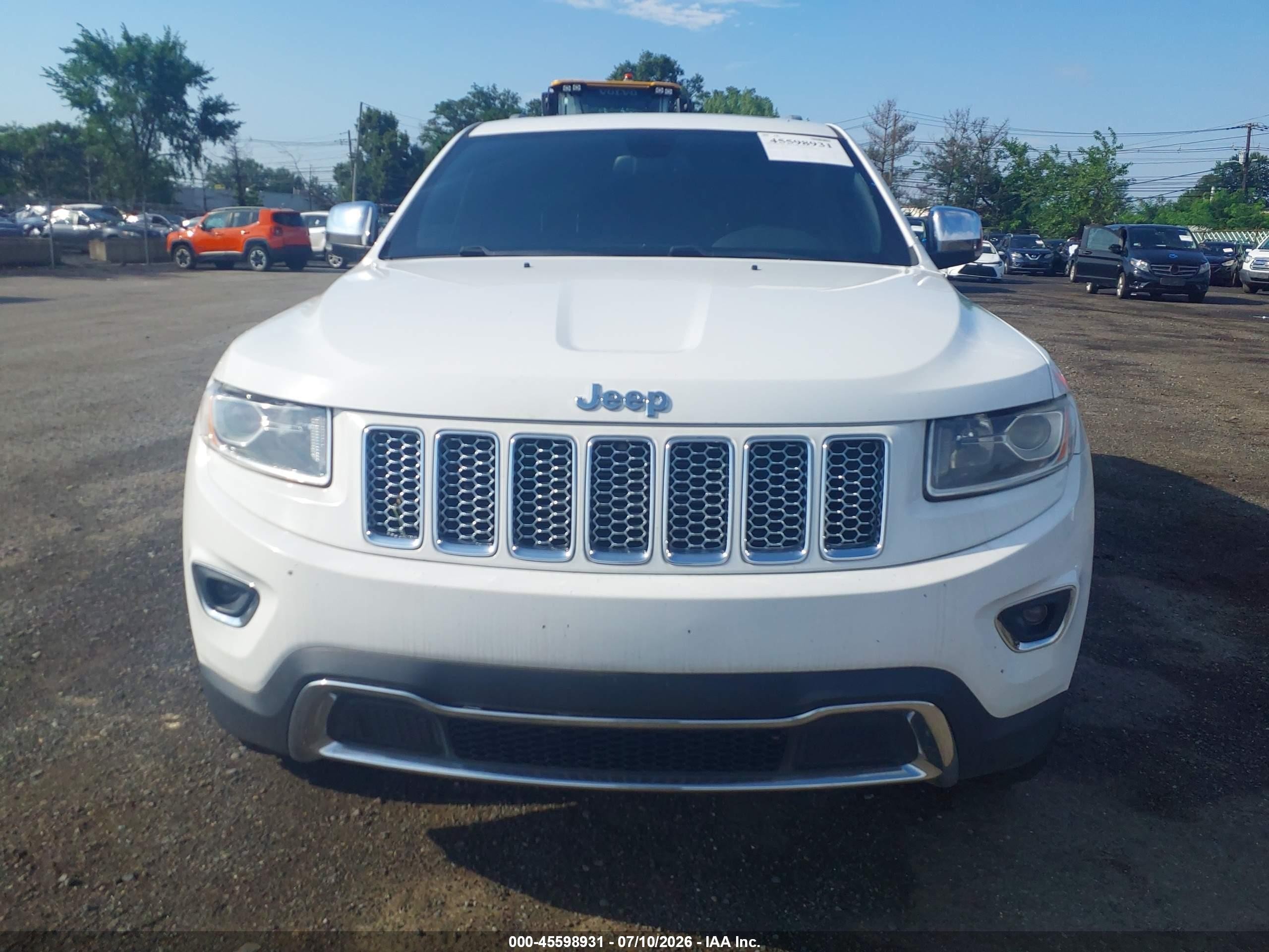 2015 Jeep Grand Cherokee Limited White vin: 1C4RJFBG0FC158461