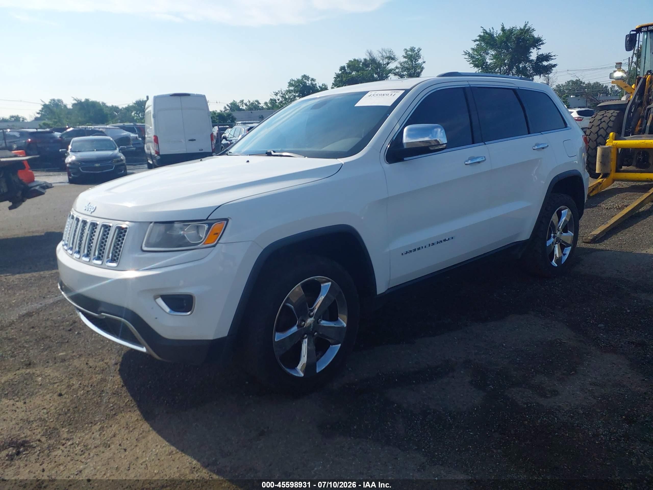 2015 Jeep Grand Cherokee Limited White vin: 1C4RJFBG0FC158461