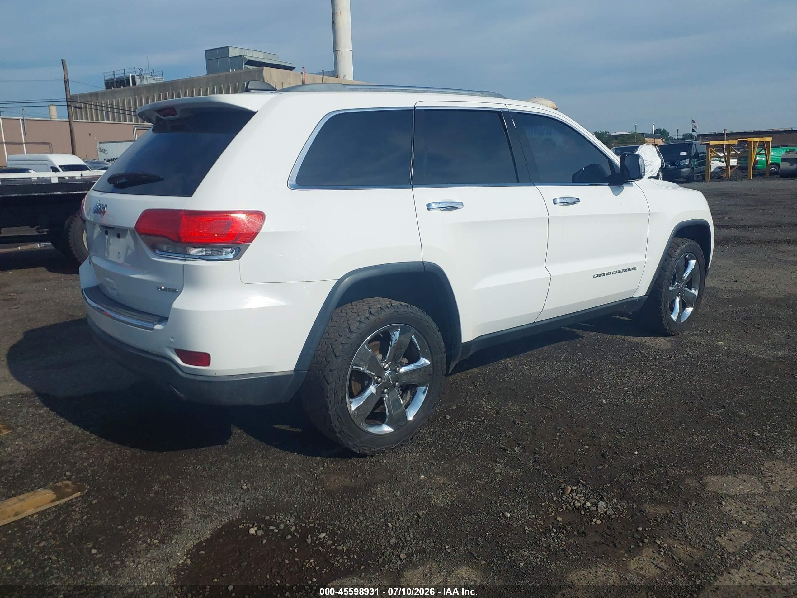 2015 Jeep Grand Cherokee Limited White vin: 1C4RJFBG0FC158461