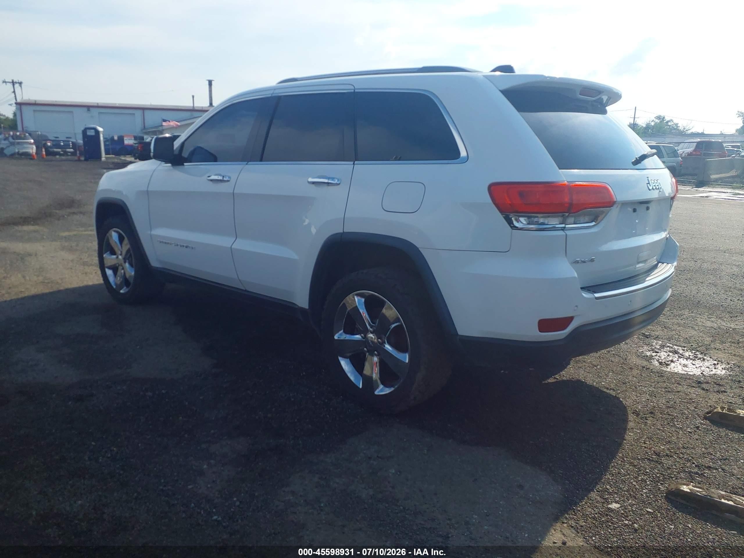 2015 Jeep Grand Cherokee Limited White vin: 1C4RJFBG0FC158461