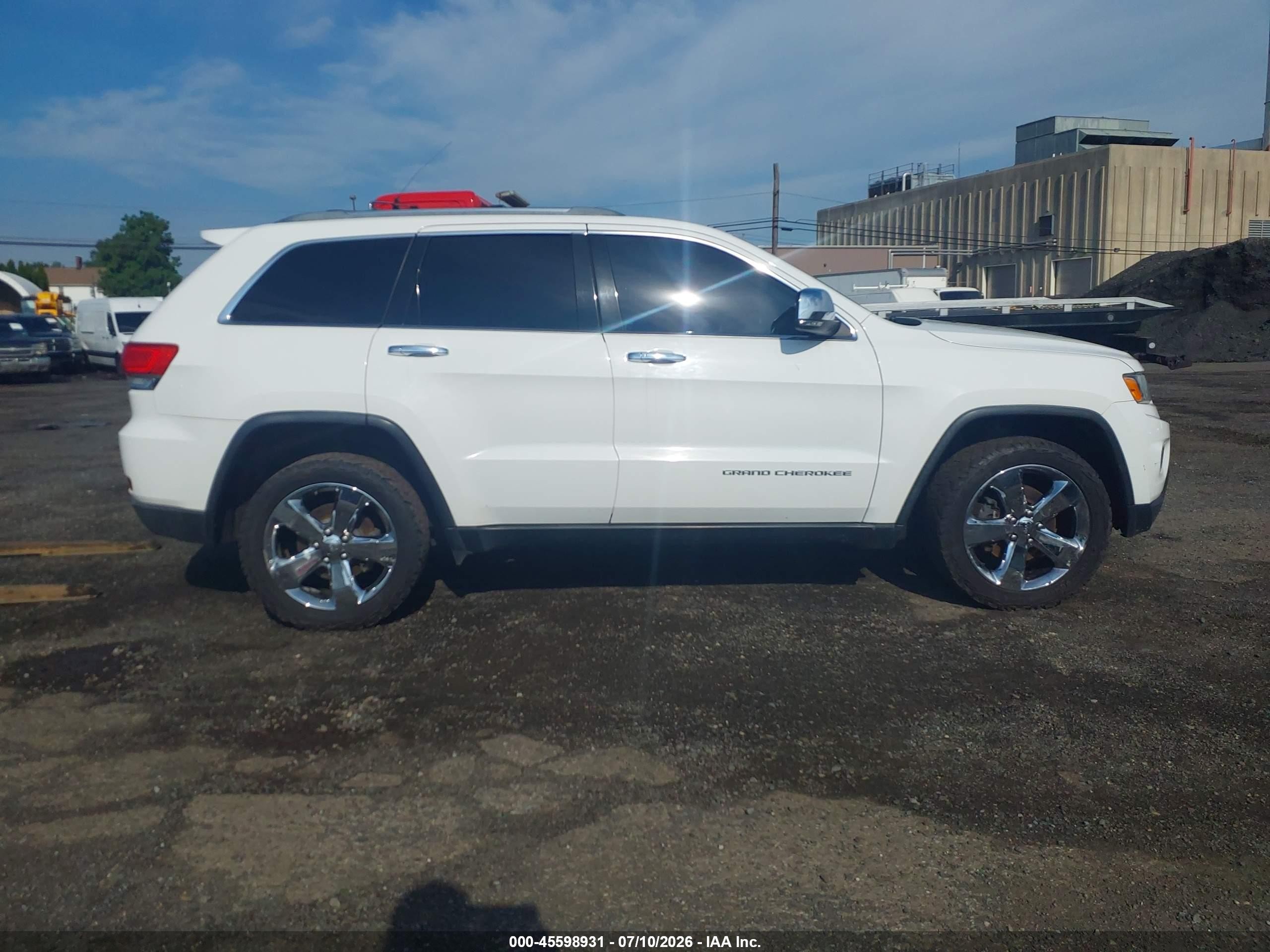 2015 Jeep Grand Cherokee Limited White vin: 1C4RJFBG0FC158461