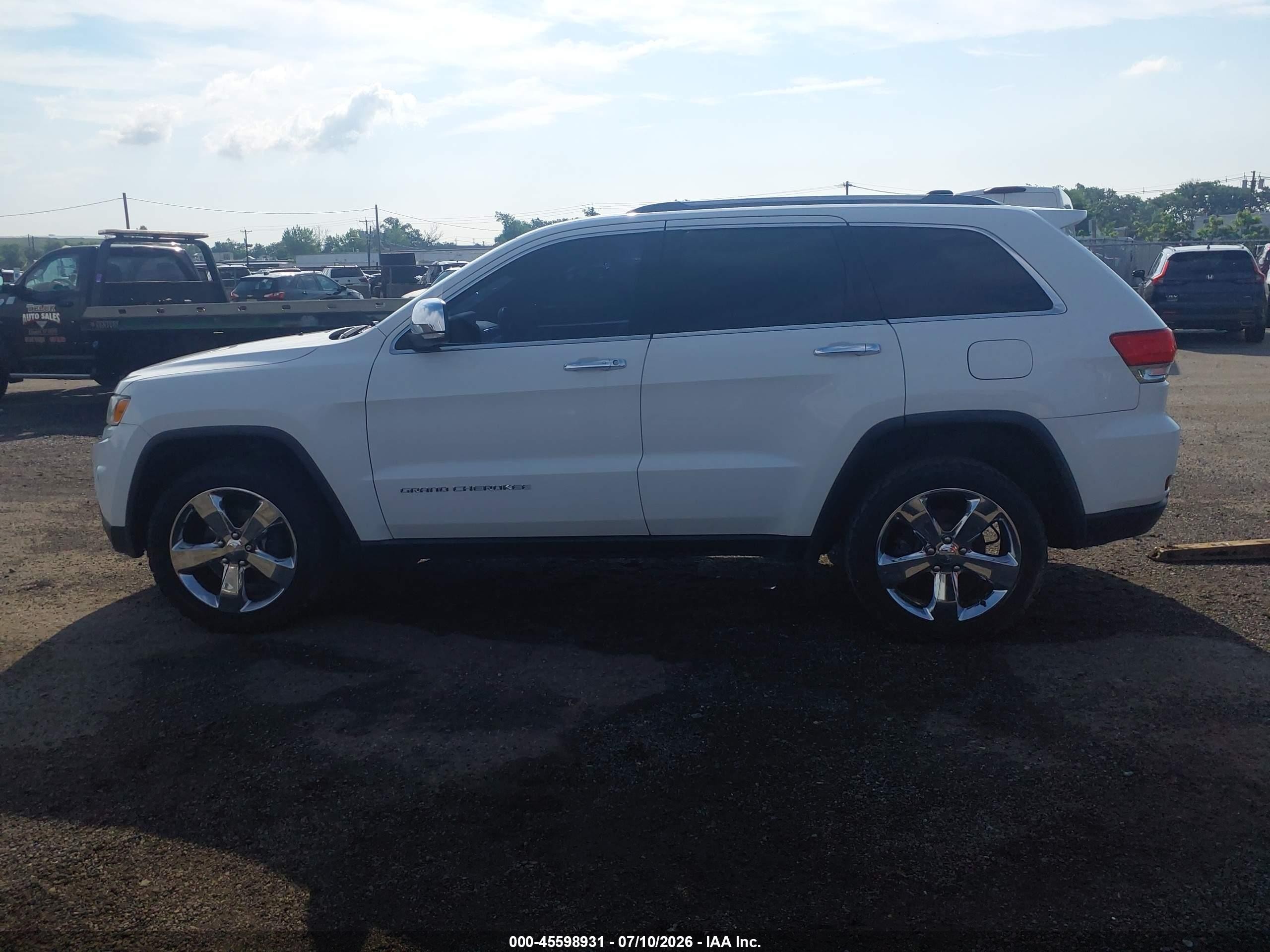2015 Jeep Grand Cherokee Limited White vin: 1C4RJFBG0FC158461