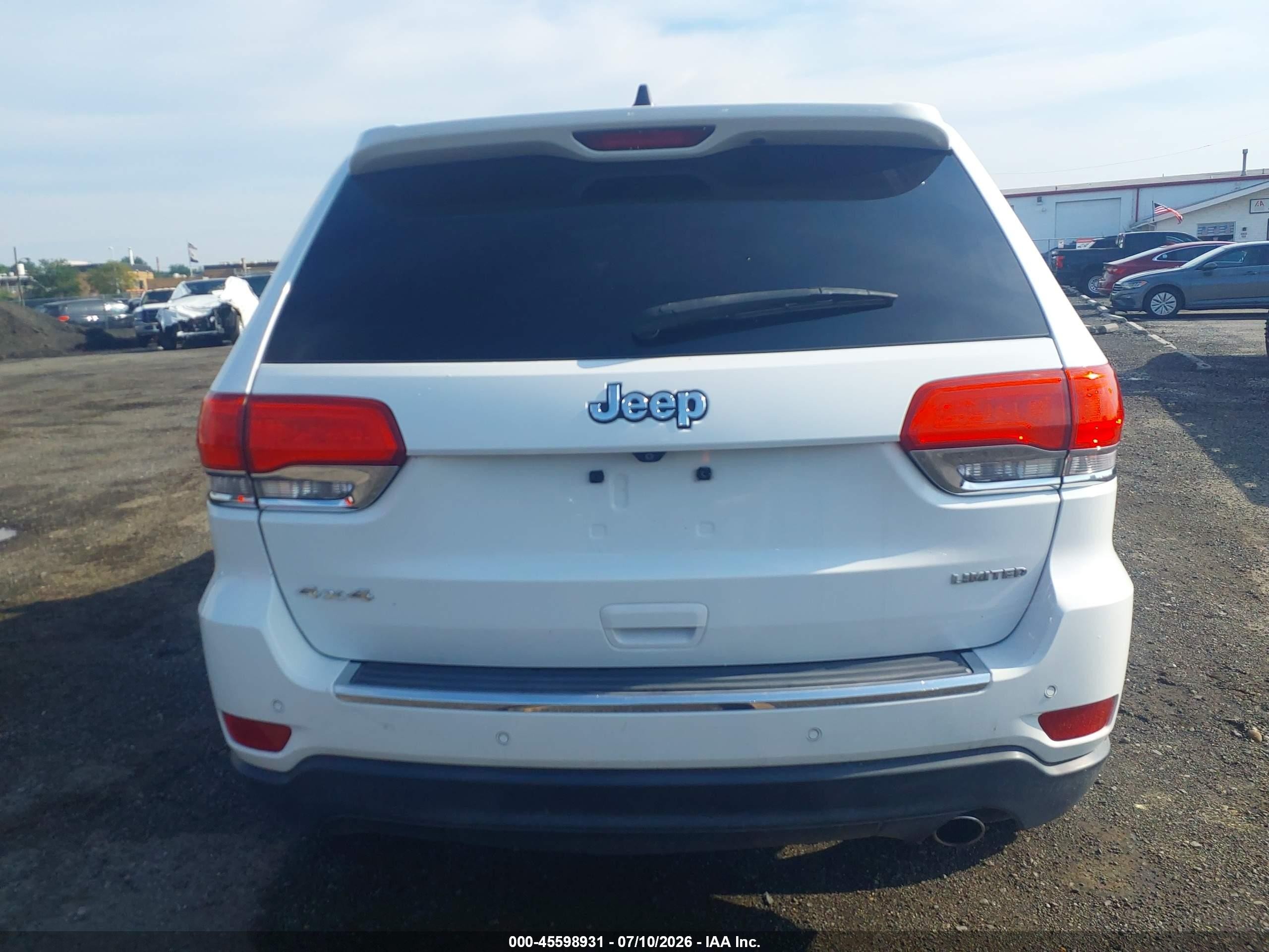 2015 Jeep Grand Cherokee Limited White vin: 1C4RJFBG0FC158461