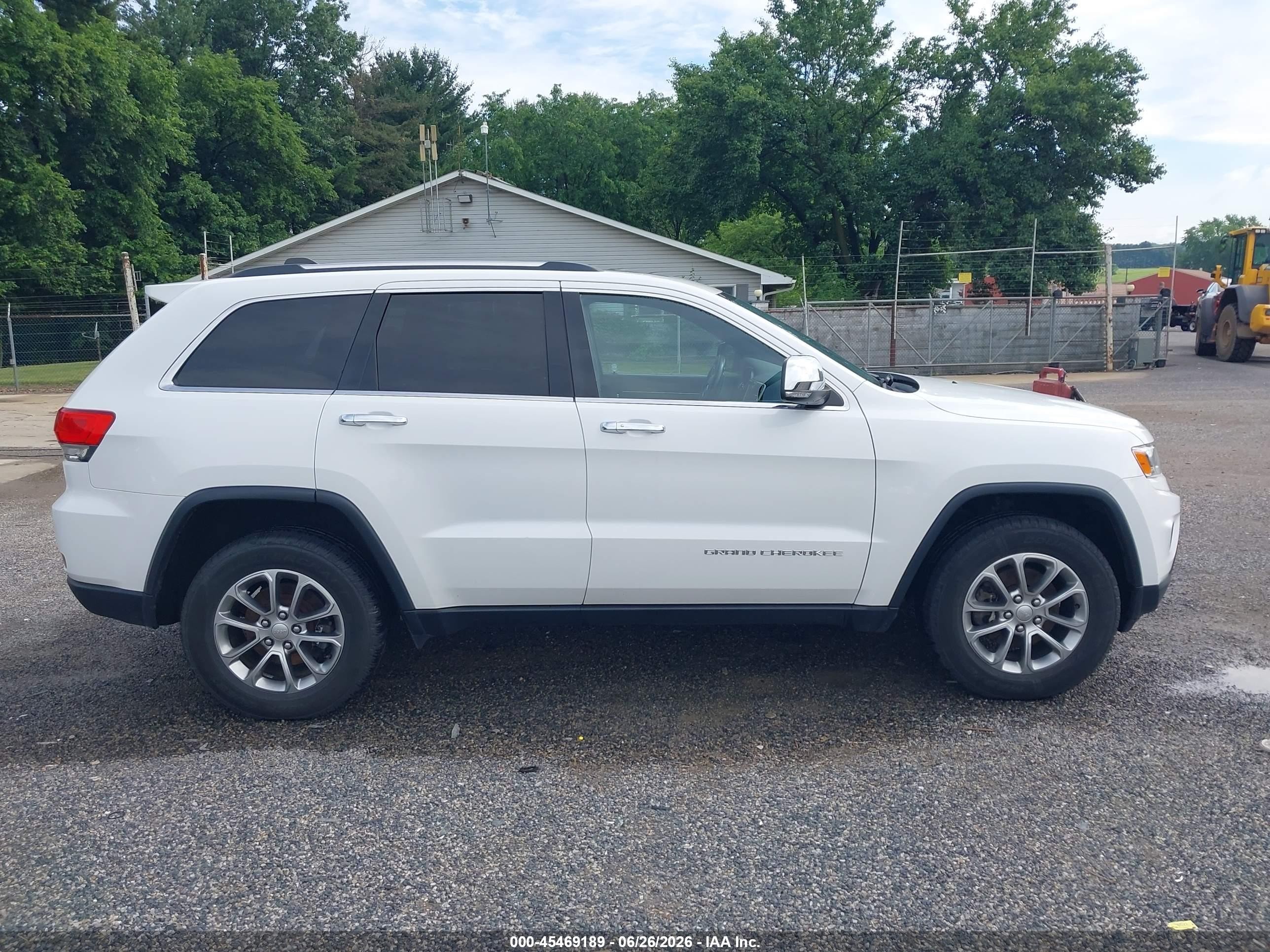 2015 Jeep Grand Cherokee Limited White vin: 1C4RJFBG0FC196658