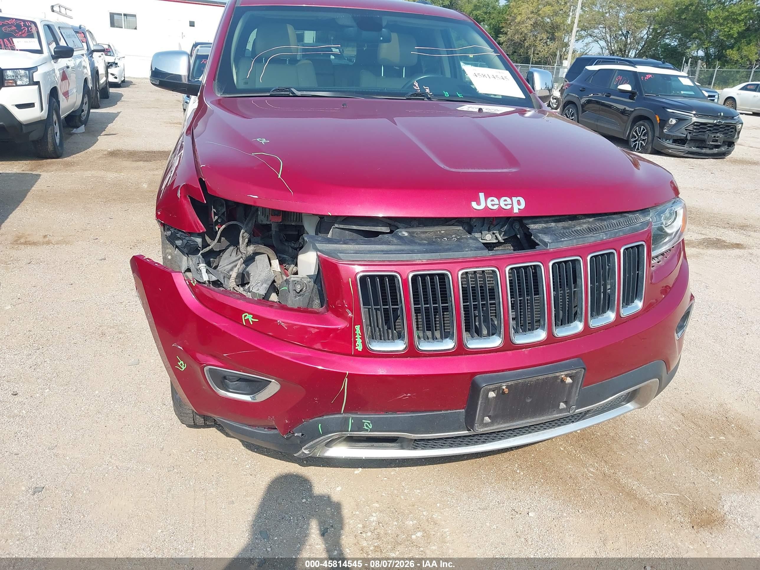 2015 Jeep Grand Cherokee Limited Red vin: 1C4RJFBG0FC627774