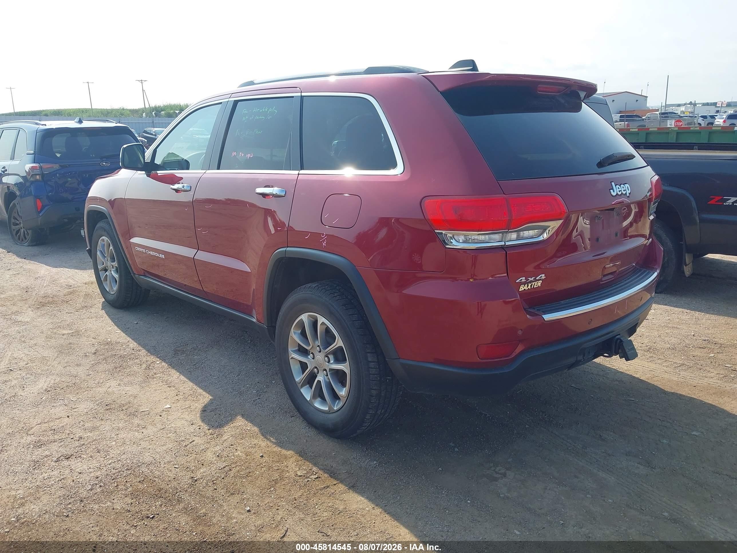 2015 Jeep Grand Cherokee Limited Red vin: 1C4RJFBG0FC627774
