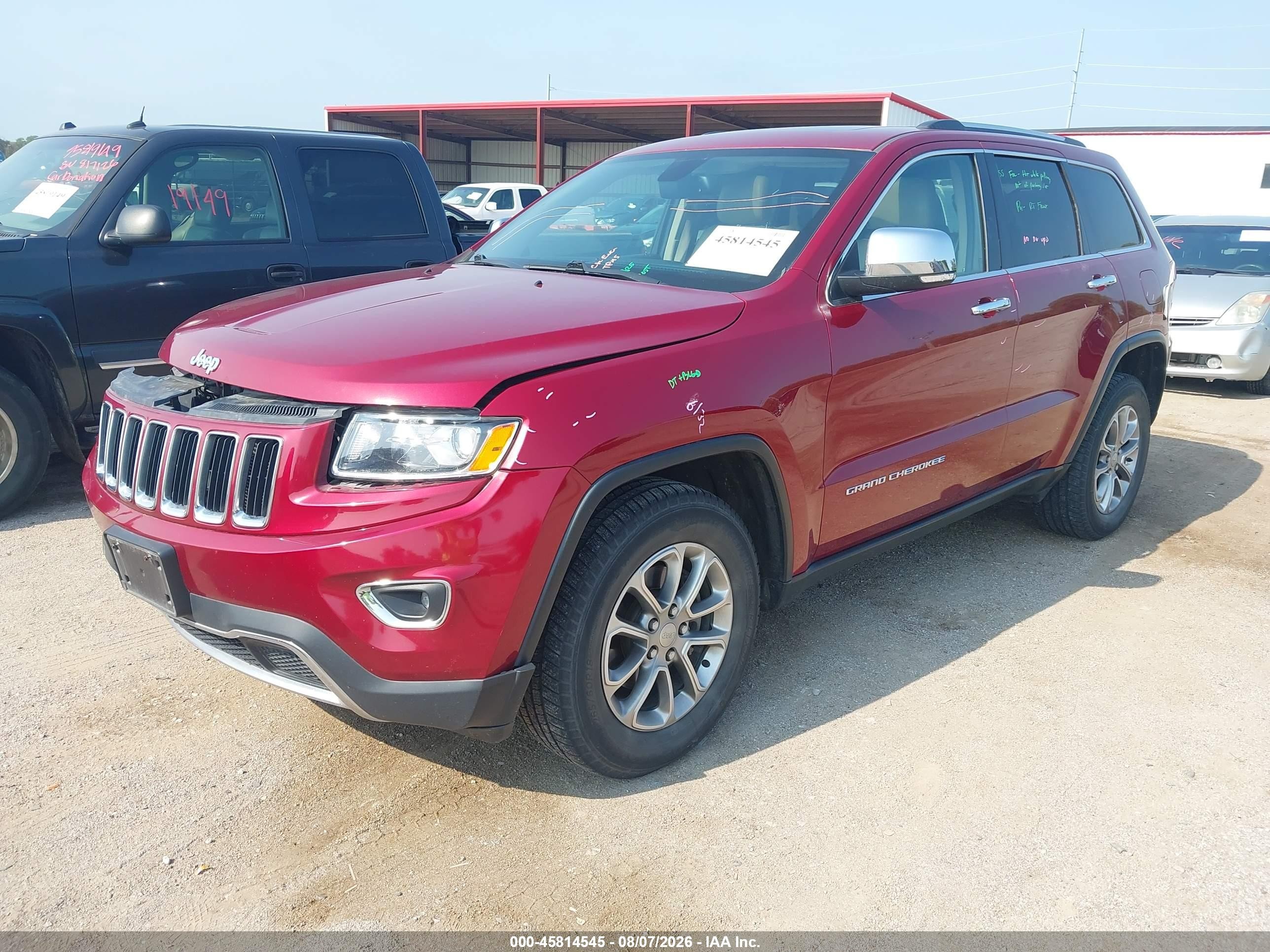 2015 Jeep Grand Cherokee Limited Red vin: 1C4RJFBG0FC627774