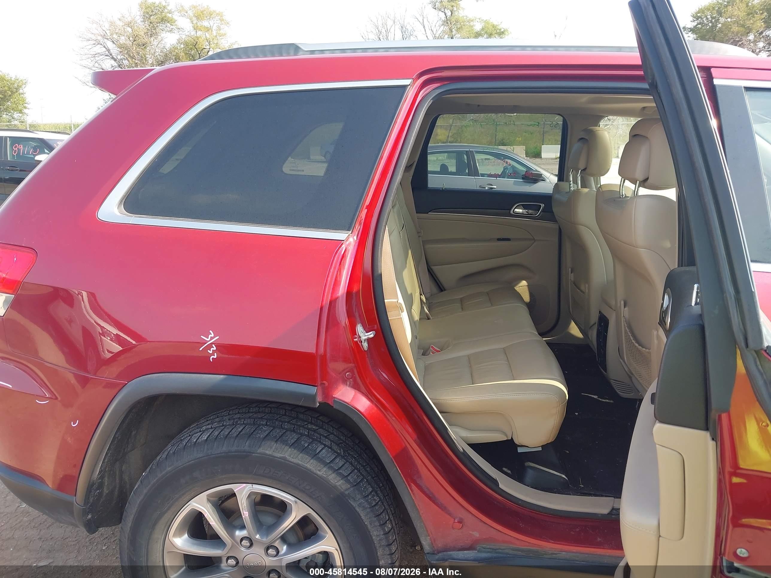 2015 Jeep Grand Cherokee Limited Red vin: 1C4RJFBG0FC627774