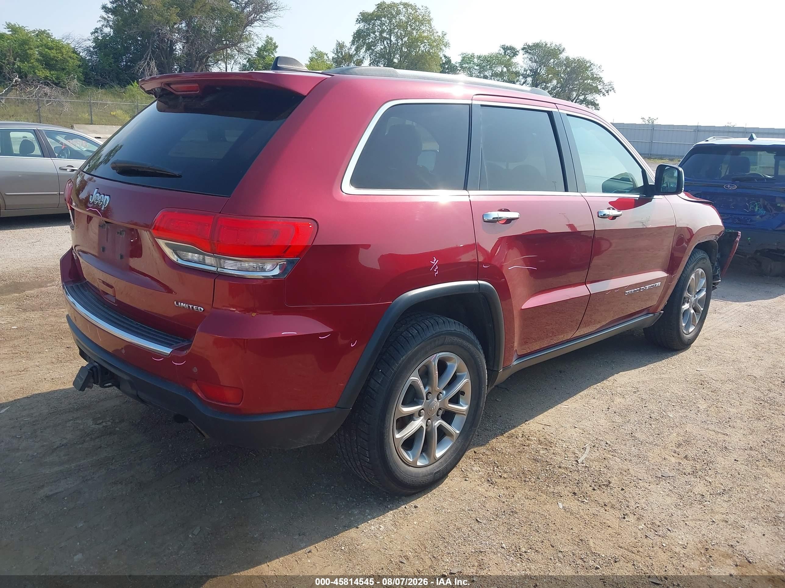 2015 Jeep Grand Cherokee Limited Red vin: 1C4RJFBG0FC627774