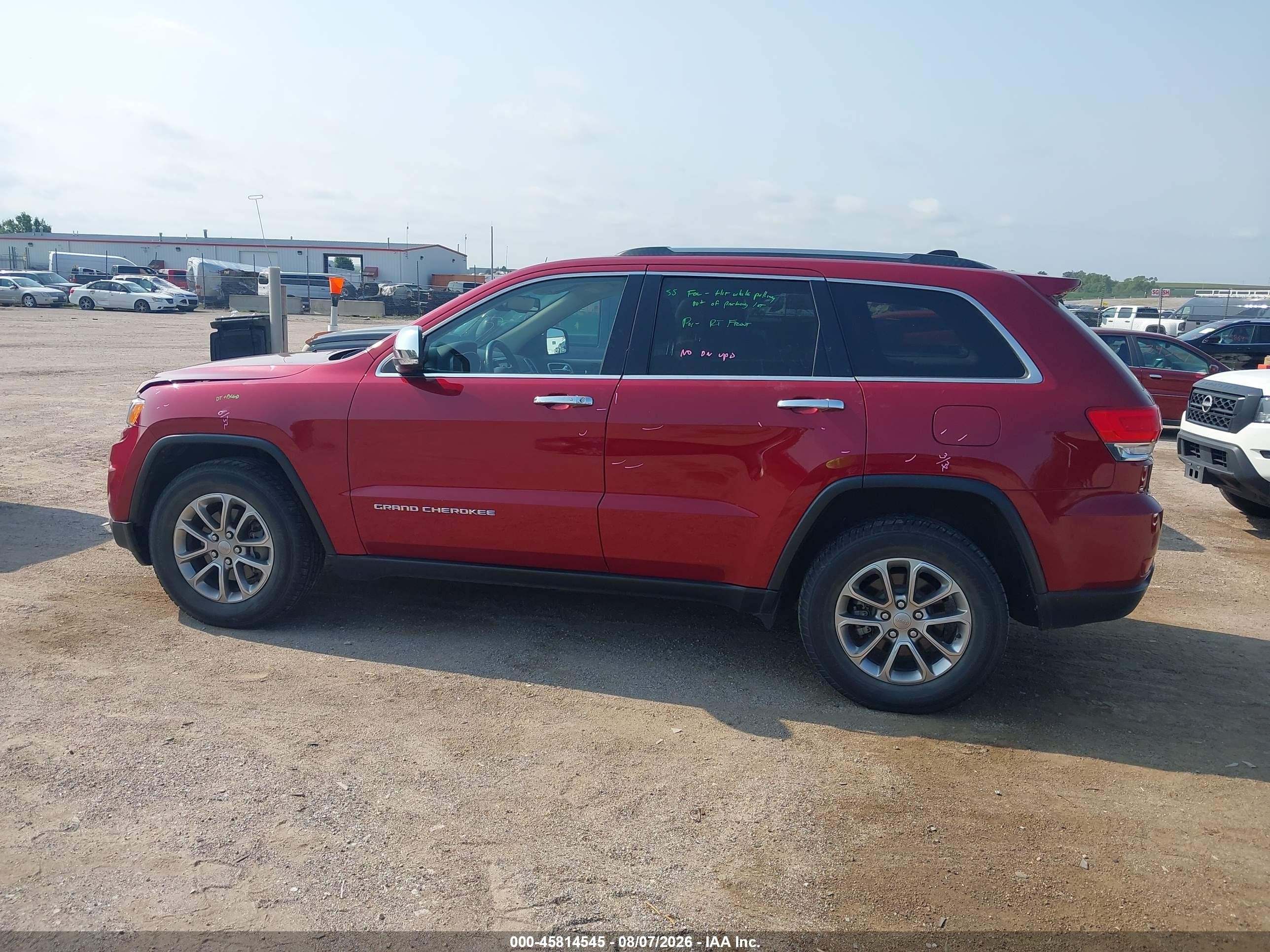 2015 Jeep Grand Cherokee Limited Red vin: 1C4RJFBG0FC627774