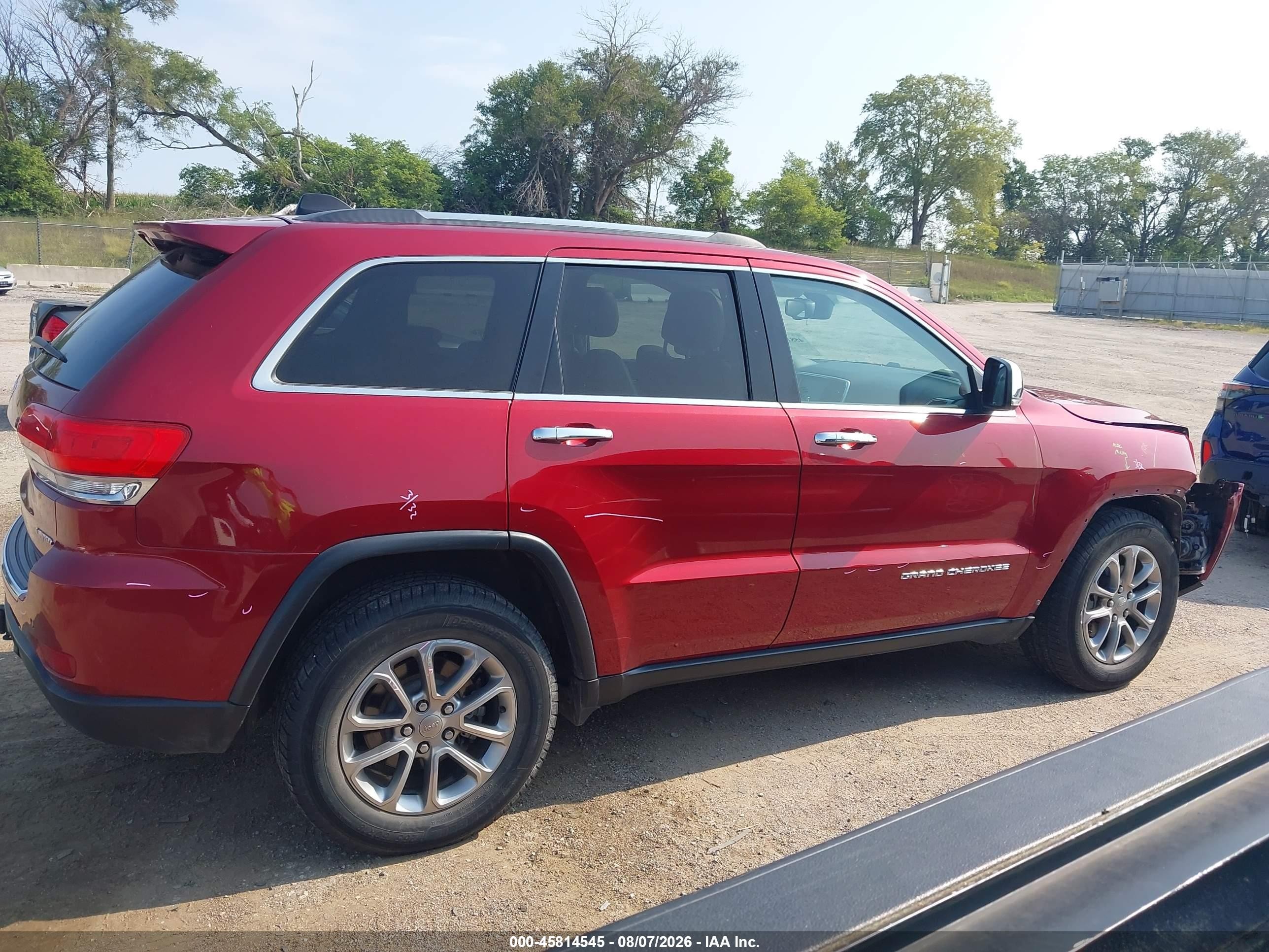 2015 Jeep Grand Cherokee Limited Red vin: 1C4RJFBG0FC627774