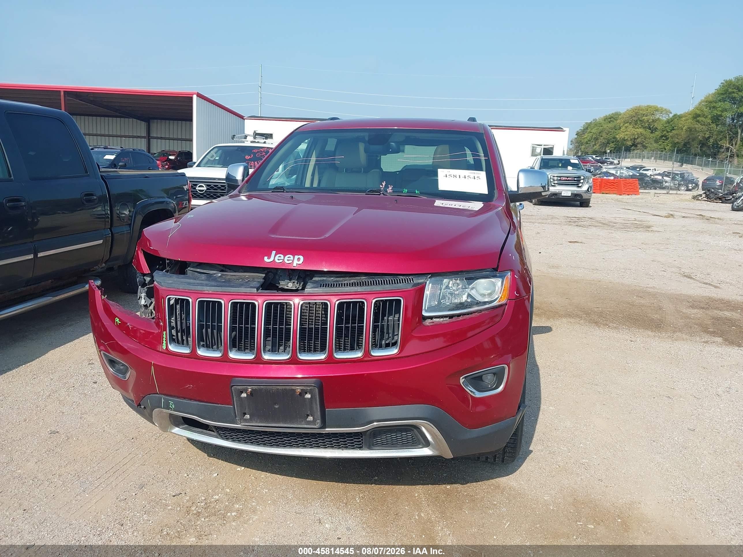 2015 Jeep Grand Cherokee Limited Red vin: 1C4RJFBG0FC627774